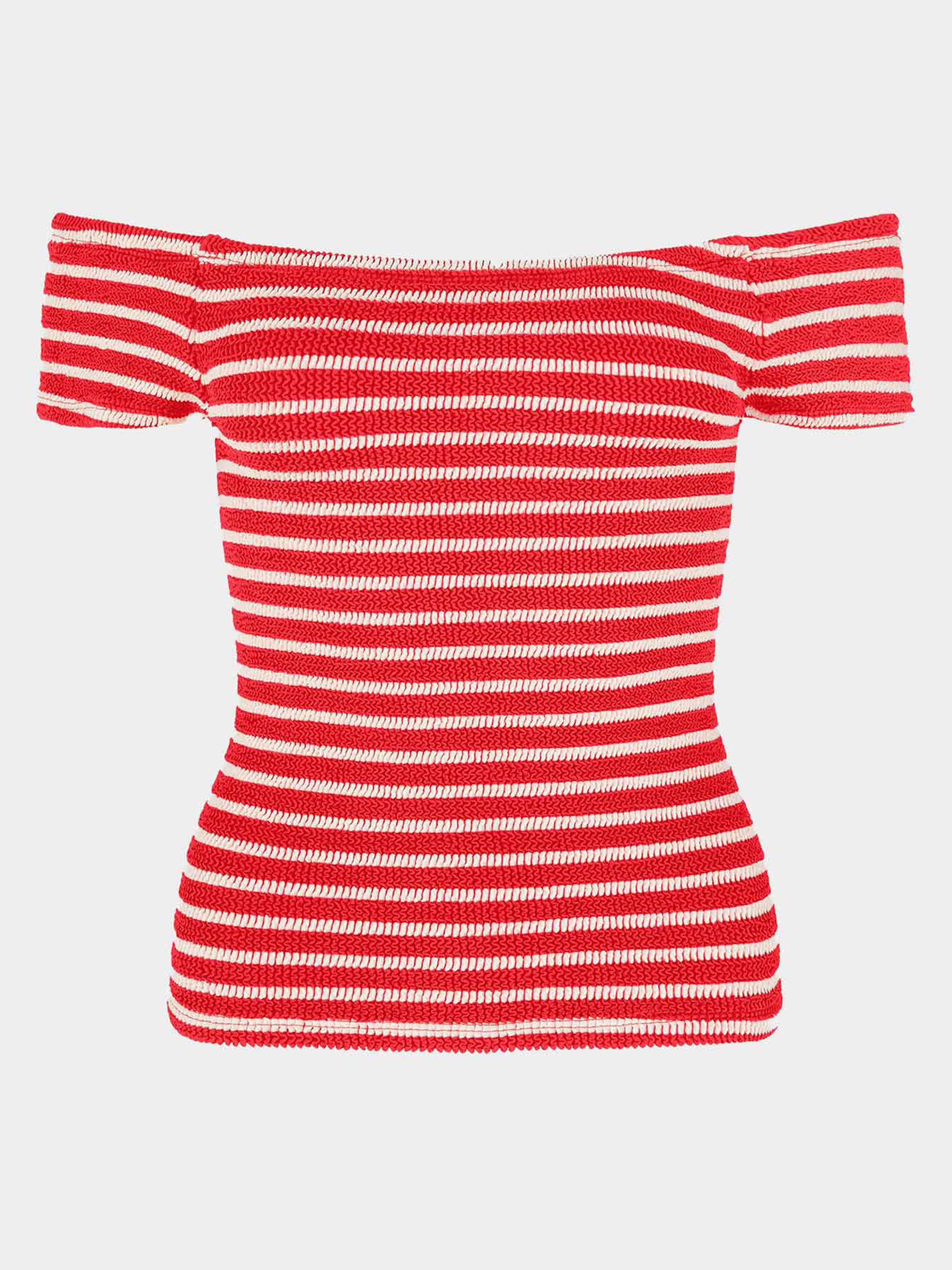 Grace Top - Red/White Stripe