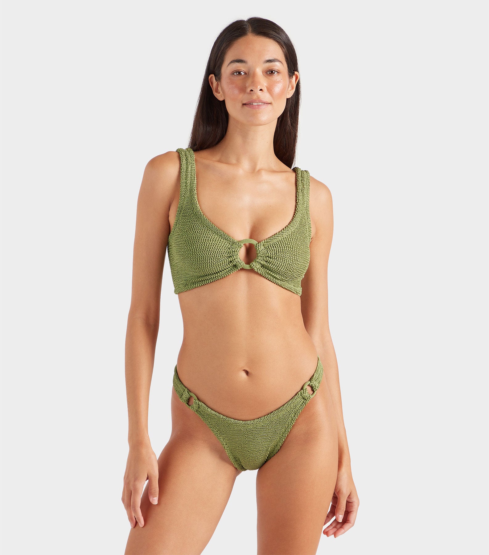 Hallie Bikini - Metallic Moss