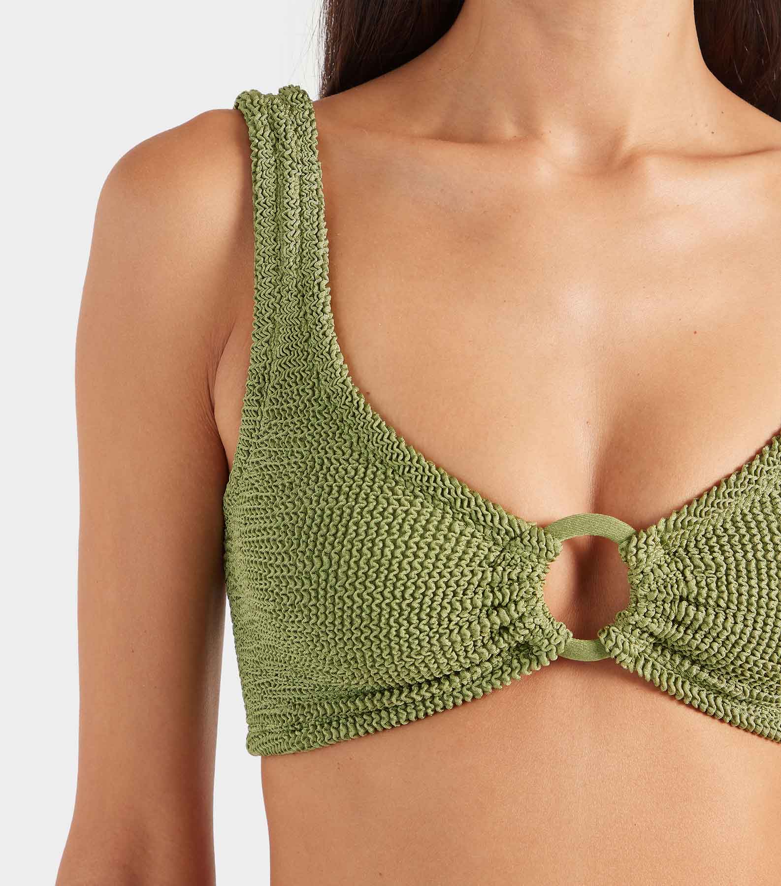 Hallie Bikini - Metallic Moss