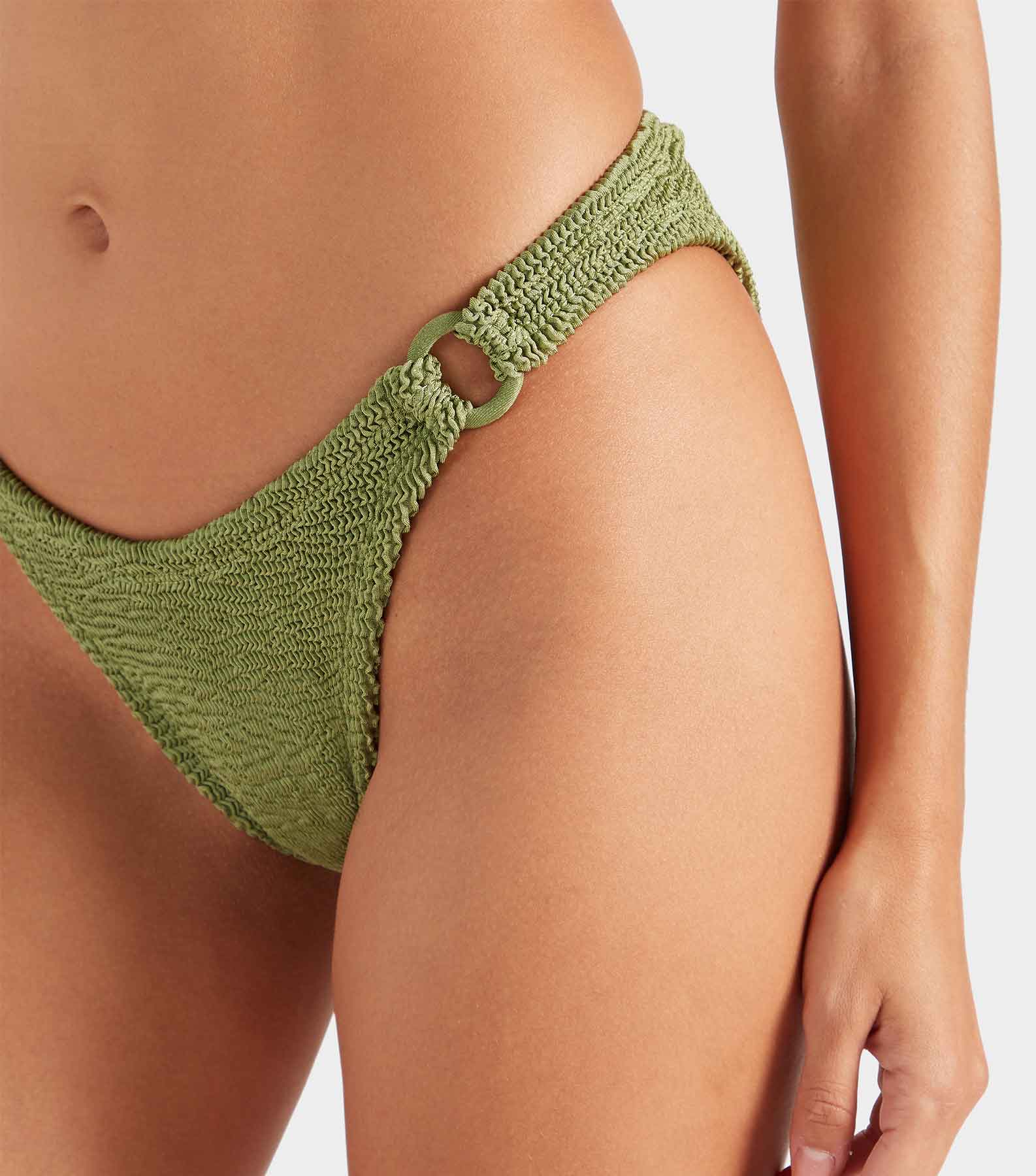 Hallie Bikini - Metallic Moss