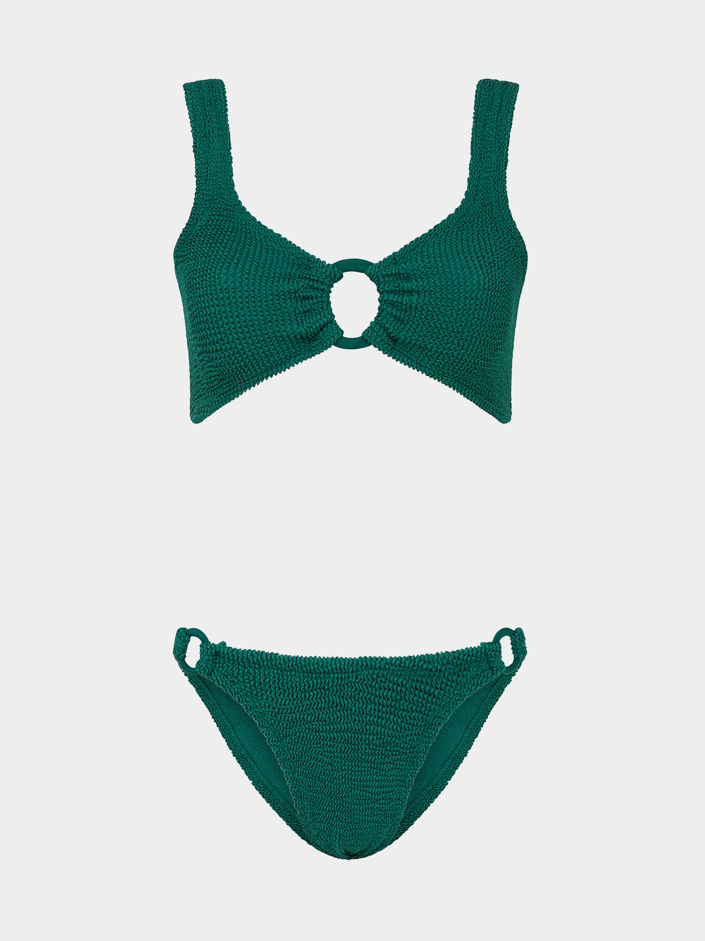 Hallie Bikini - Metallic Forest Green