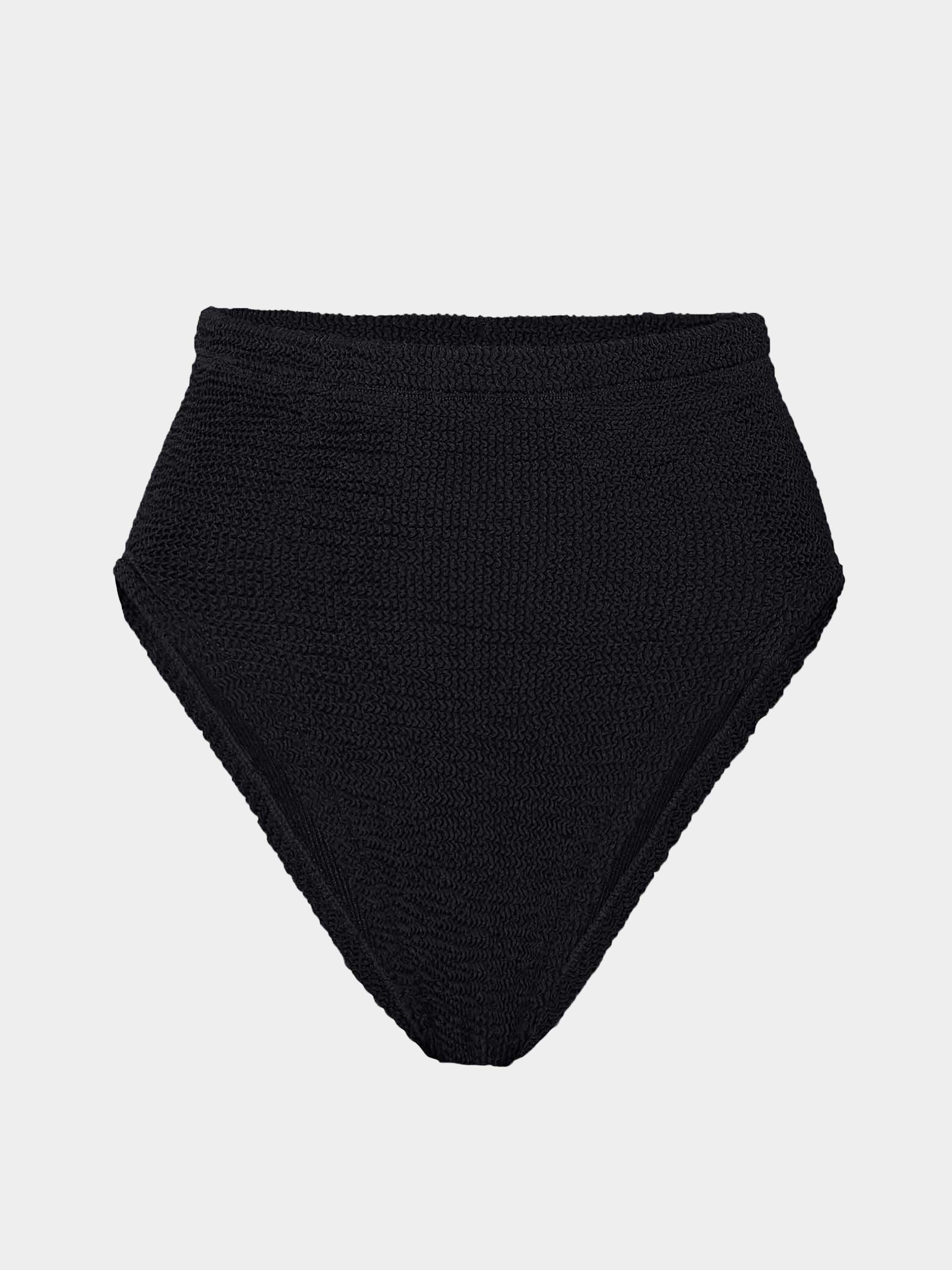 High Waist Bikini Bottom - Black
