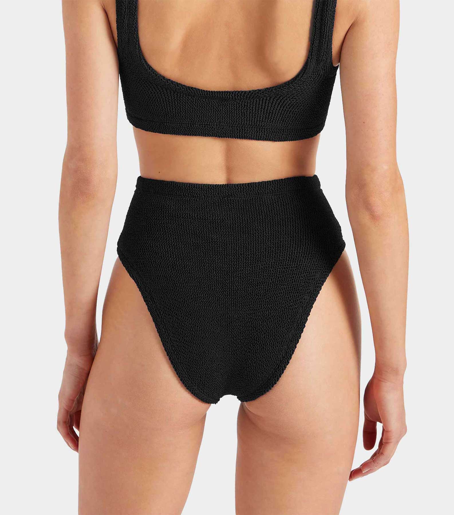 High Waist Bikini Bottom - Black
