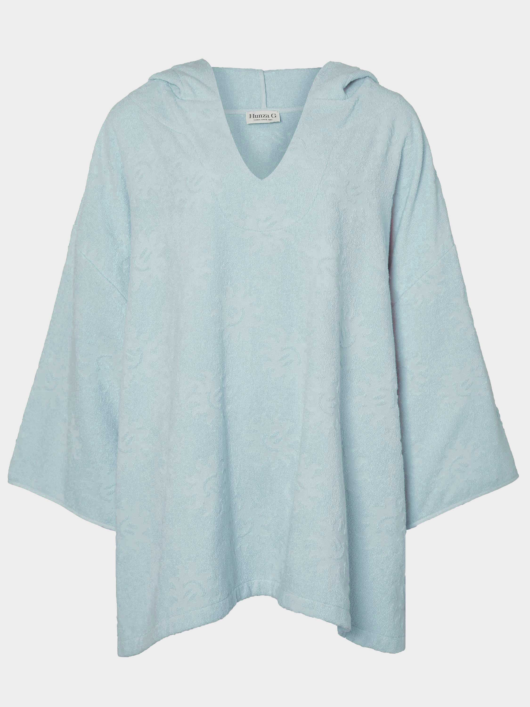 Sunny Towelling Hooded Poncho - Ice Blue