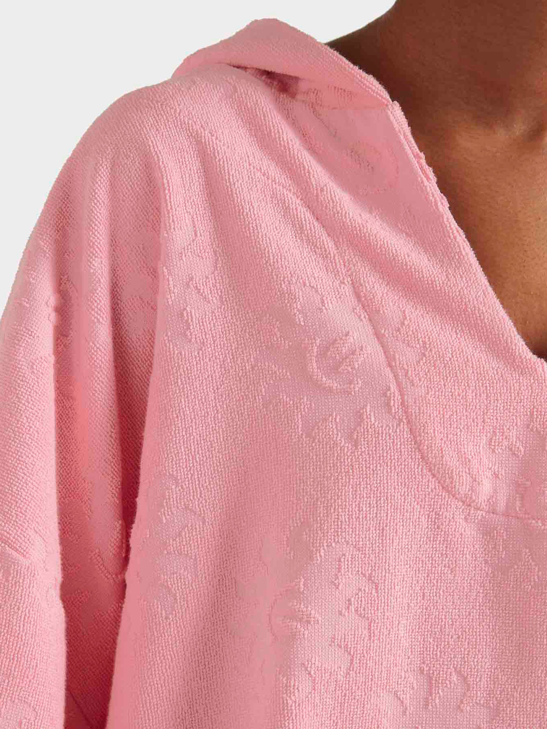 Sunny Towelling Hooded Poncho - Pink