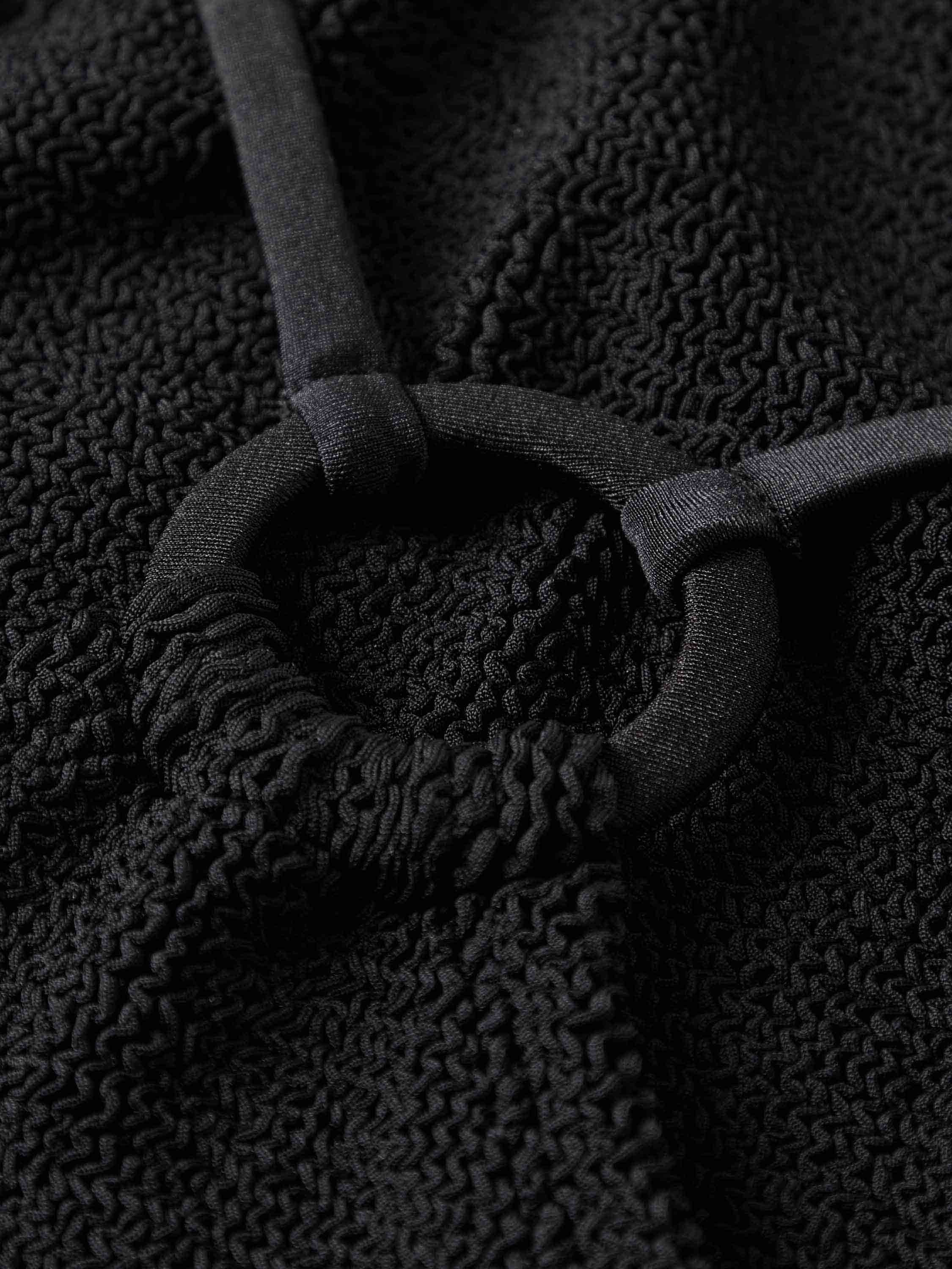 Jasmine Swim With Tonal Hoop - Black