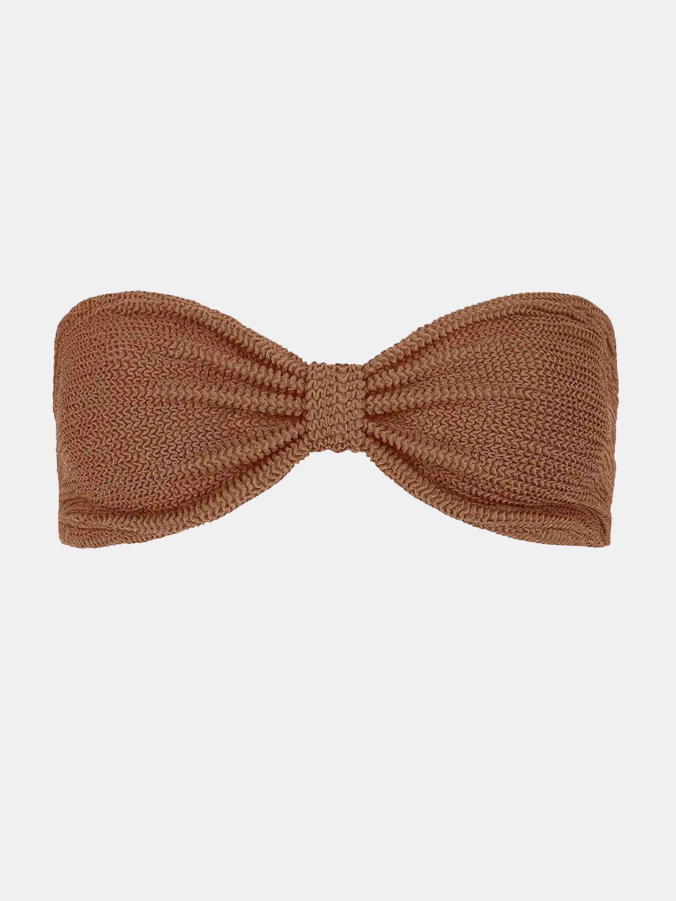 Jean Bikini Top - Metallic Cocoa