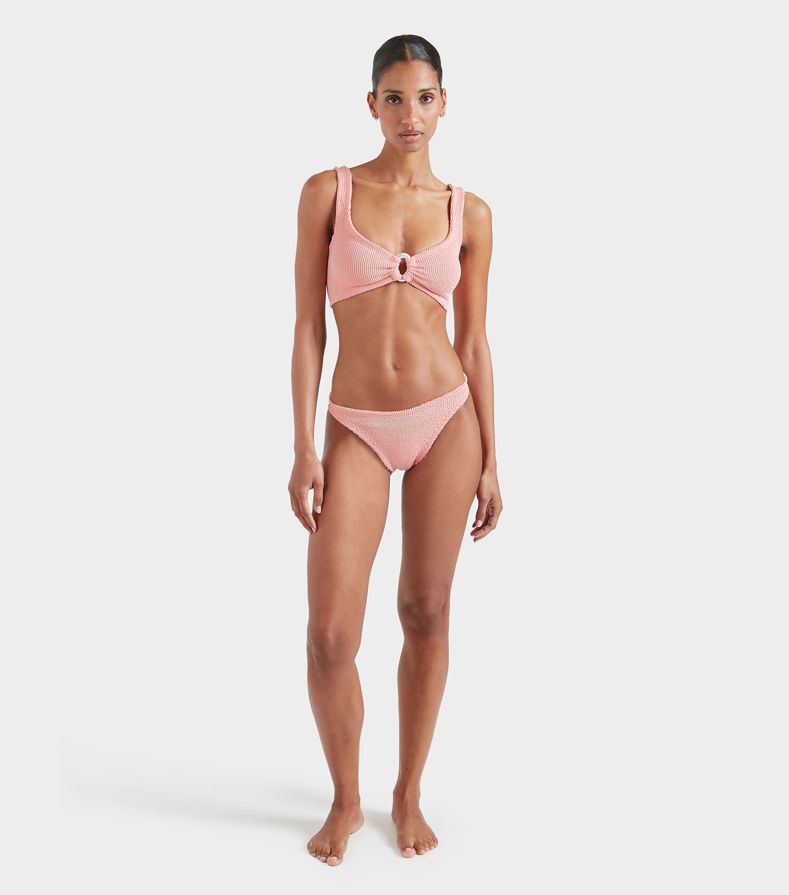 Julia Bikini With Pearly Hoop - Peach