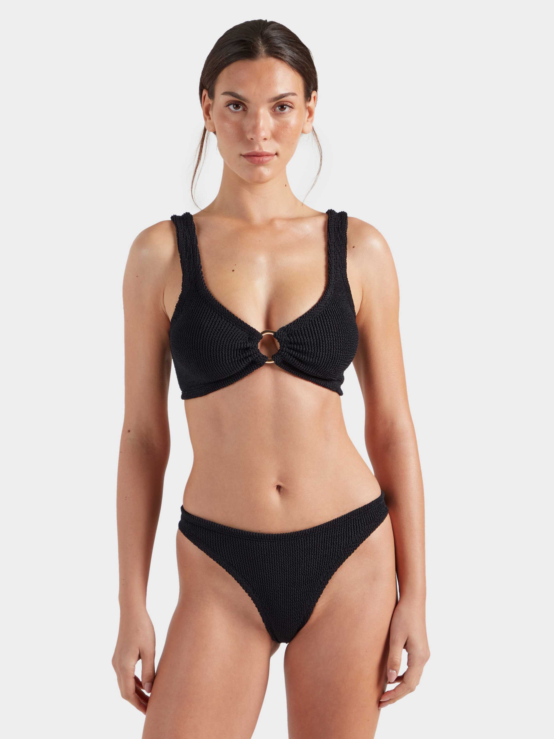 Julia With Gold Hoop Bikini - Black