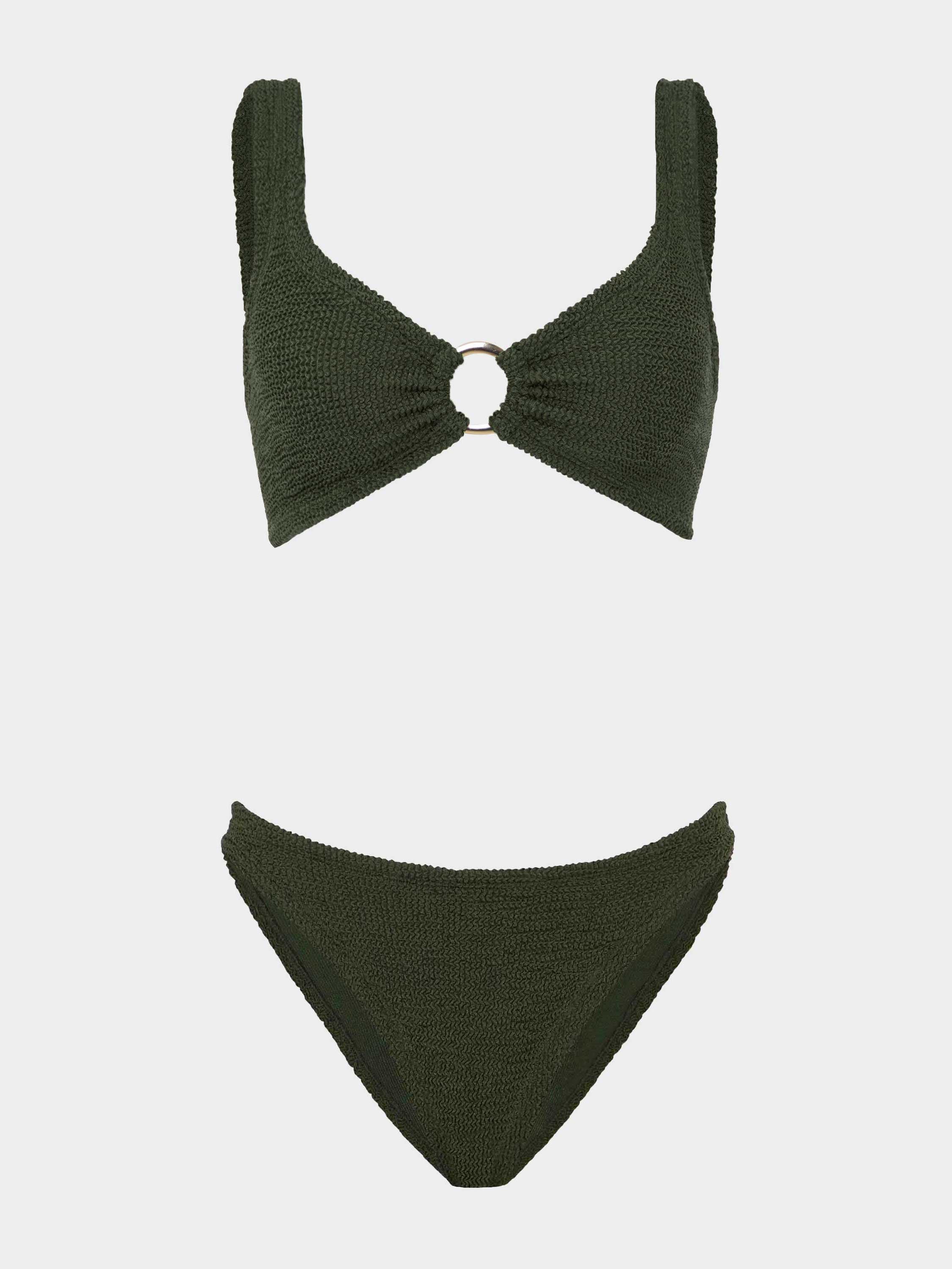 Julia With Gold Hoop Bikini - Metallic Khaki