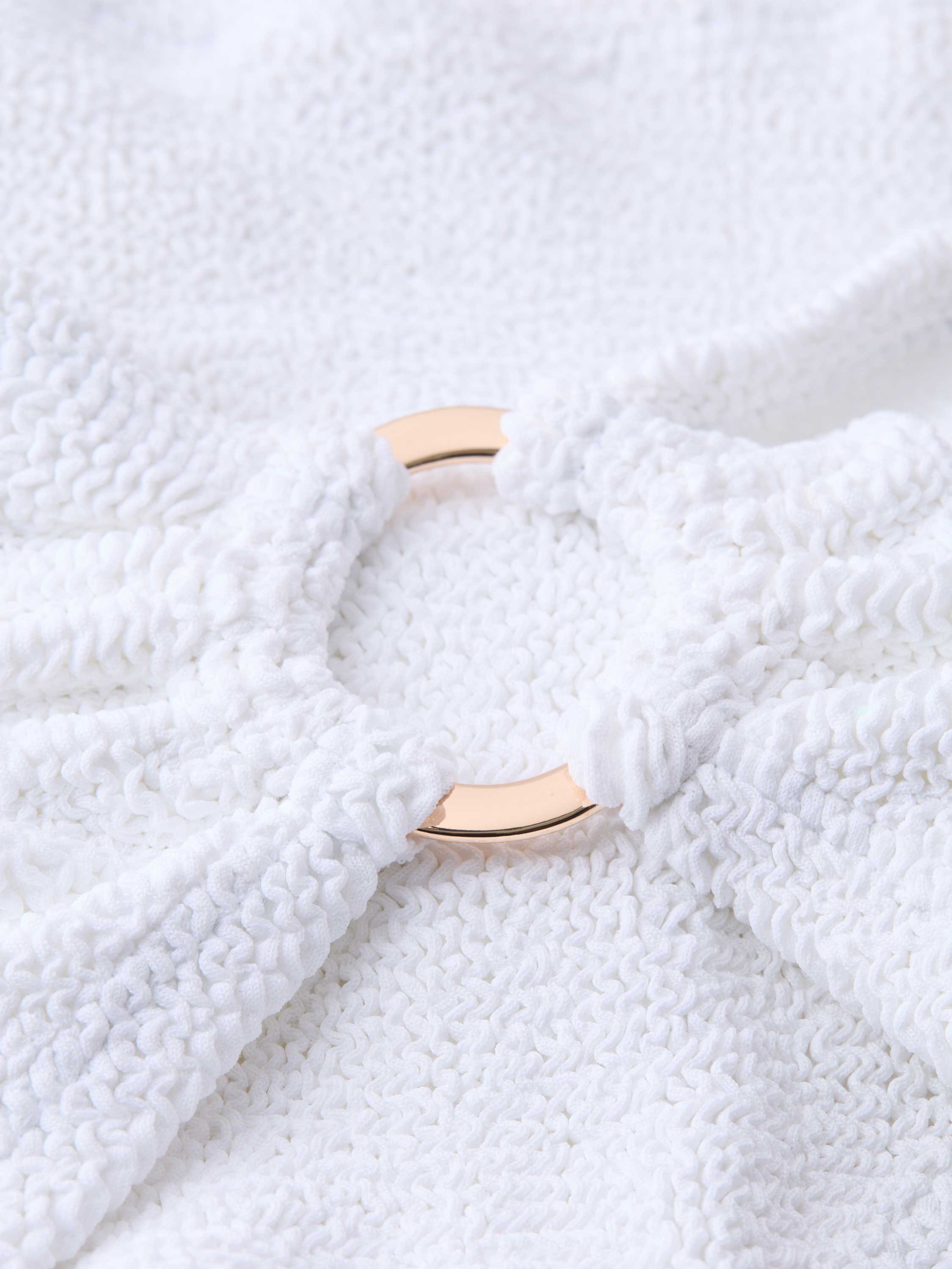 Julia With Gold Hoop Bikini - White