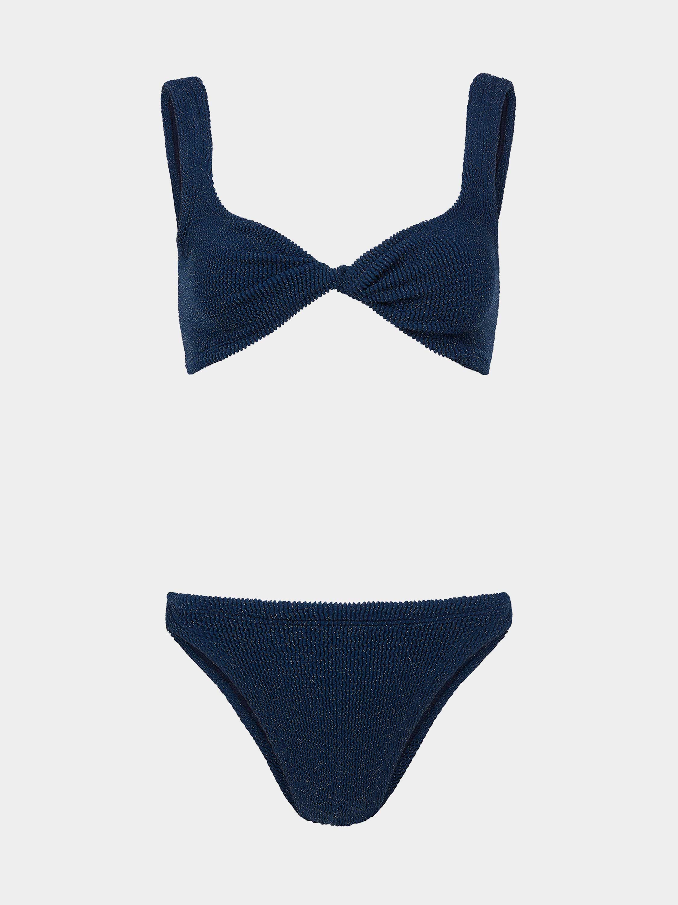 Juno Lurex Bikini - Navy/Silver