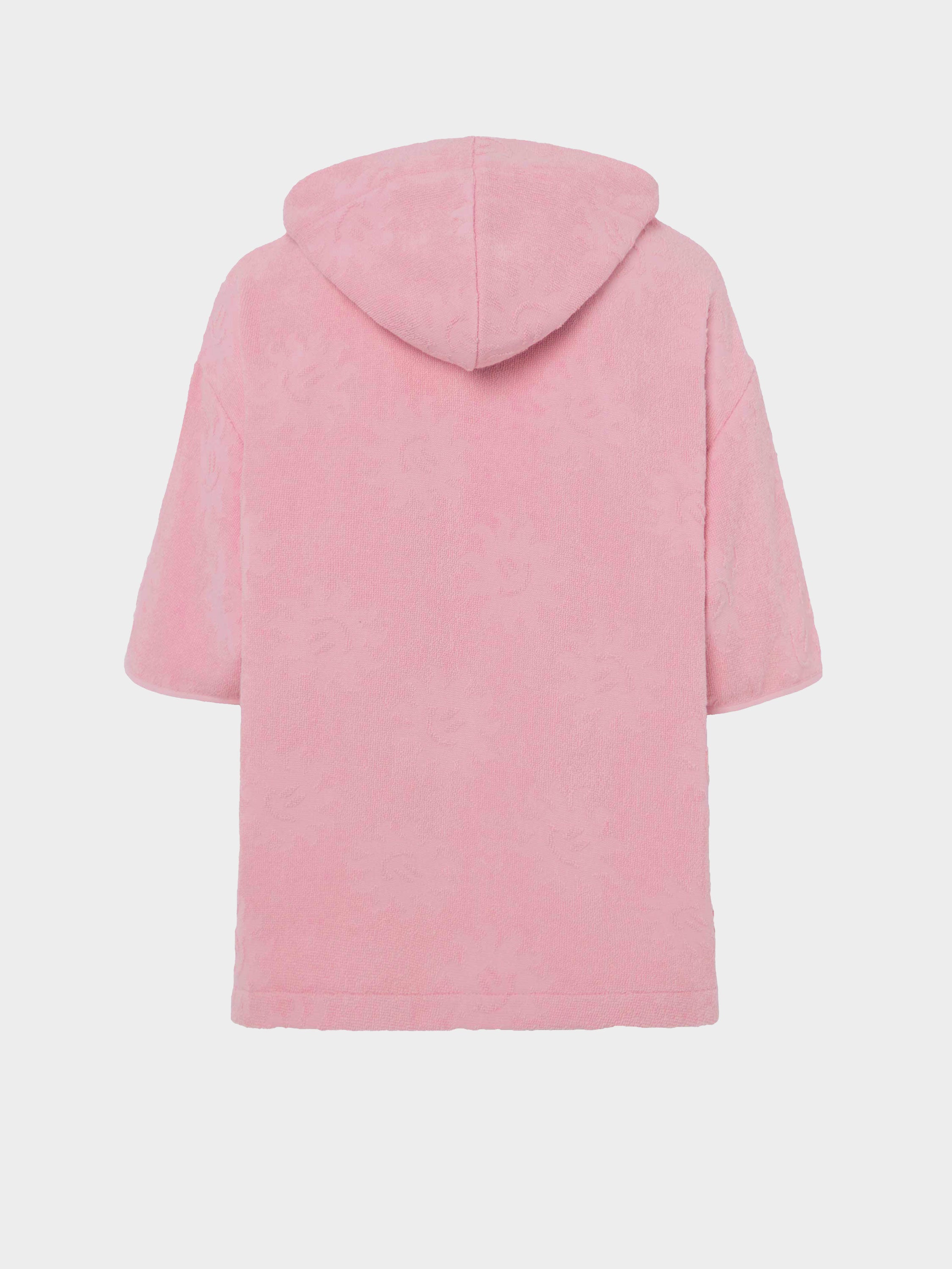 Kids Sunny Towelling Hooded Poncho (3 To 6) - Pink