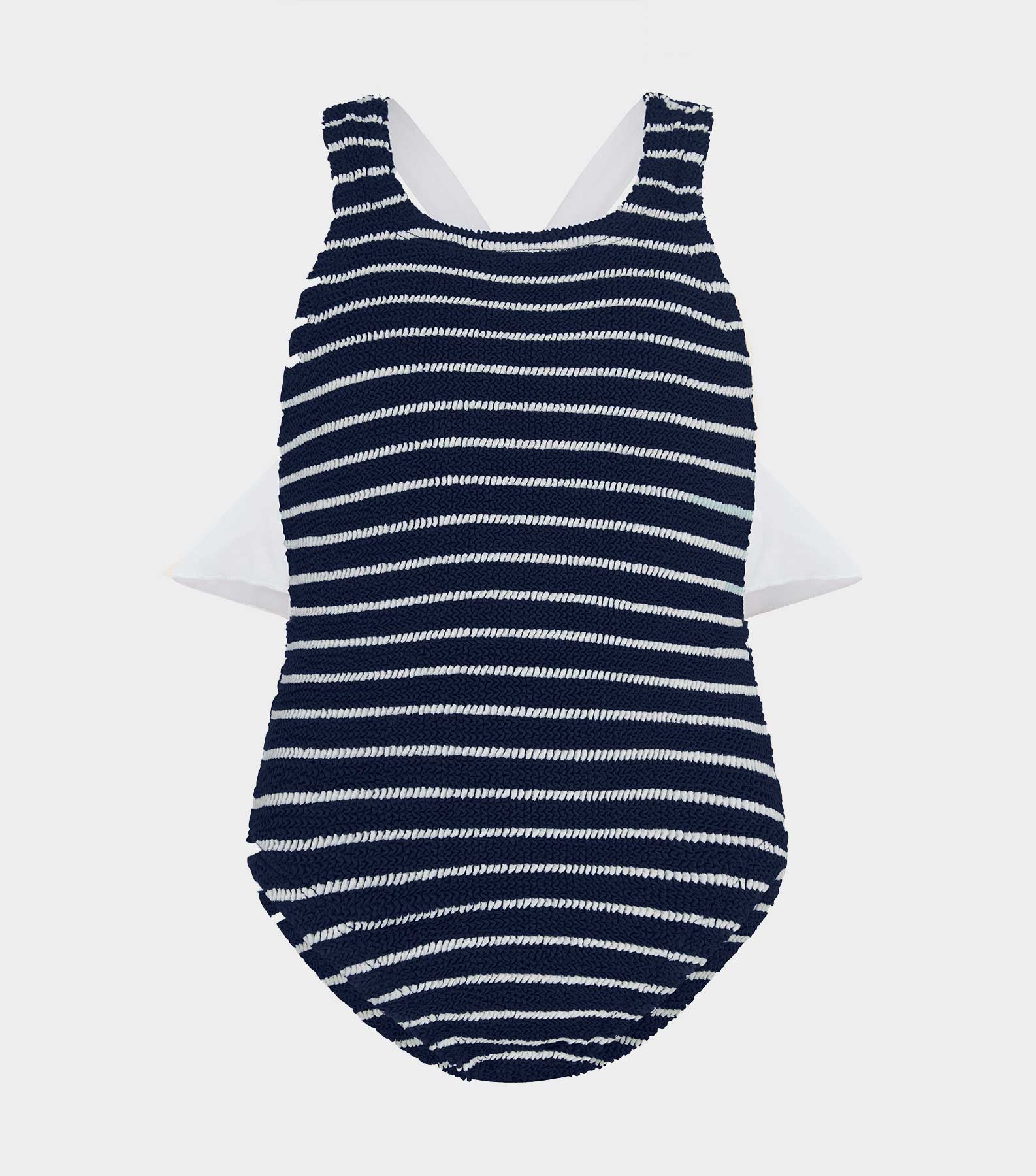 Kids Lara Swim (Ages 7 to 12) - Navy/White Stripe