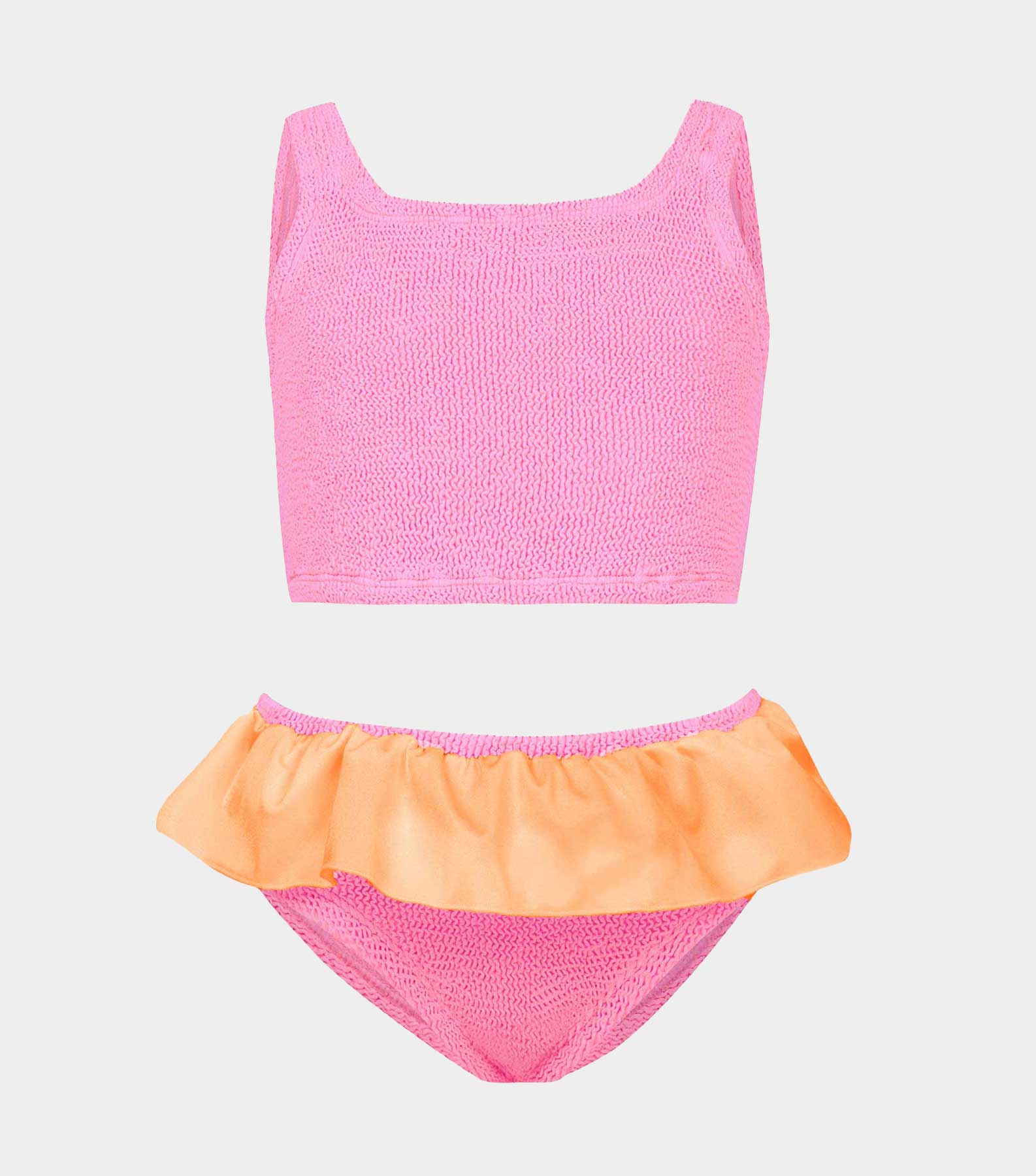 Kids Duo Olive Bikini (Ages 7 to 12) - Bubblegum/Orange