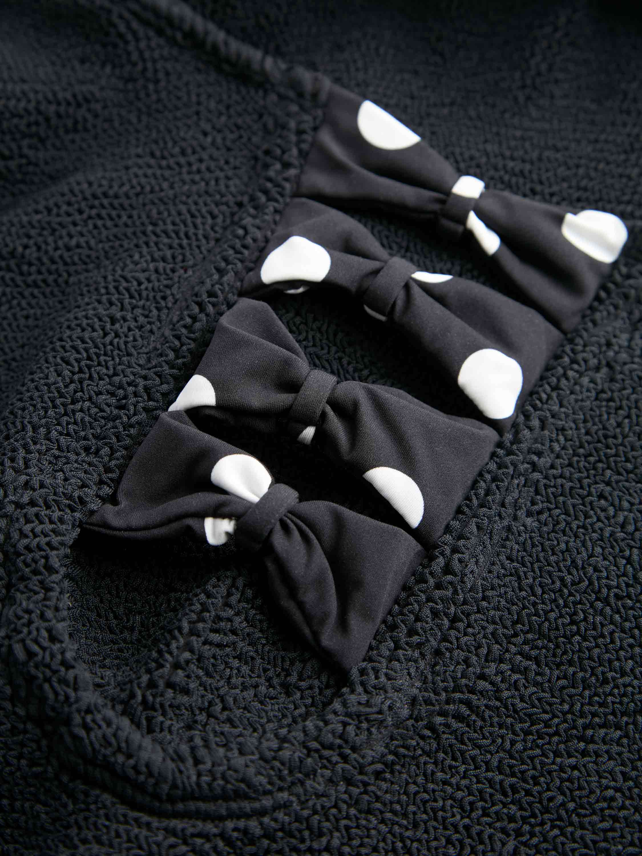 Lea Polka Dot Swim - Black/Black polka-dot