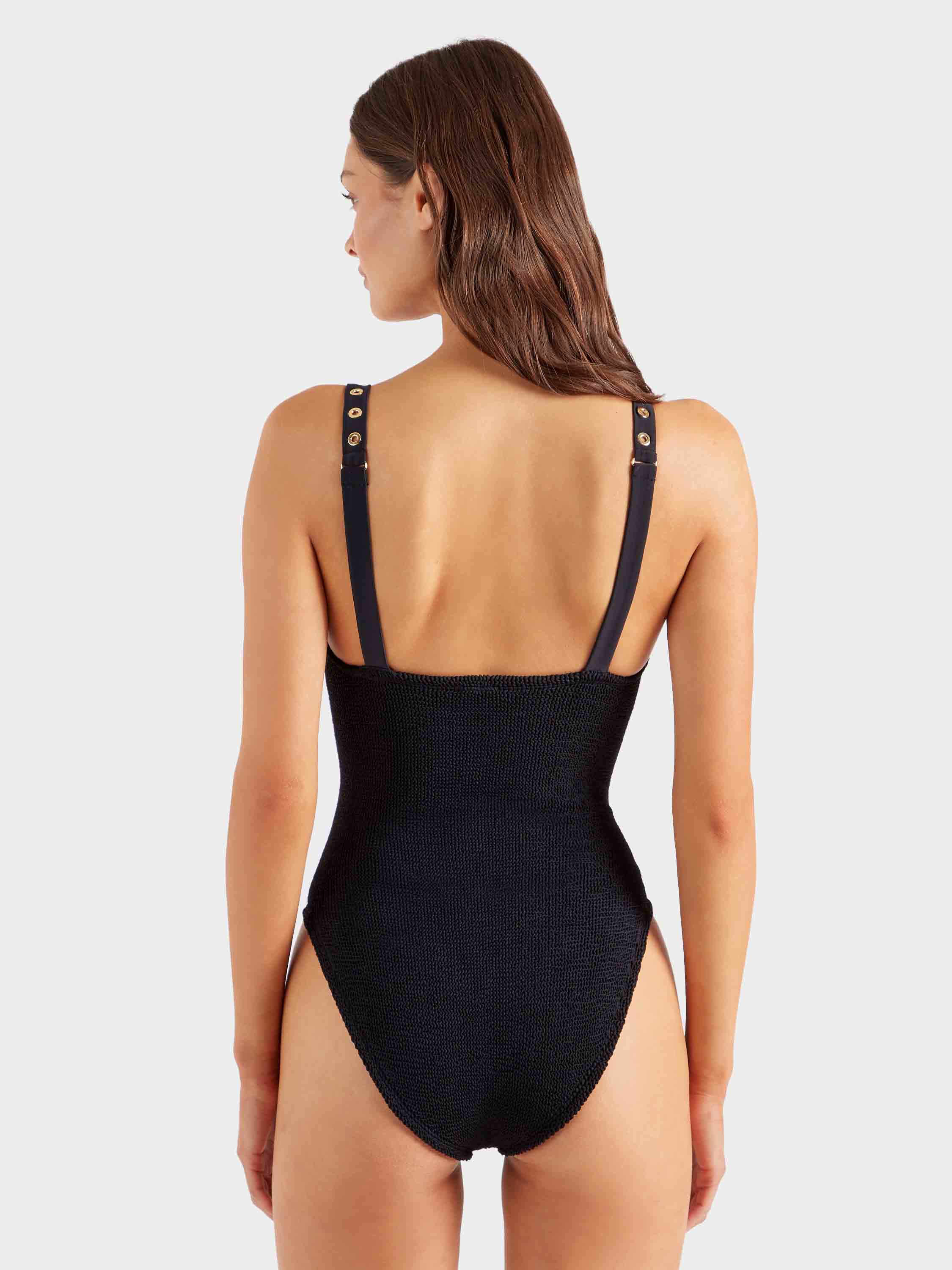 Melody Eyelet Swim - Black/Gold