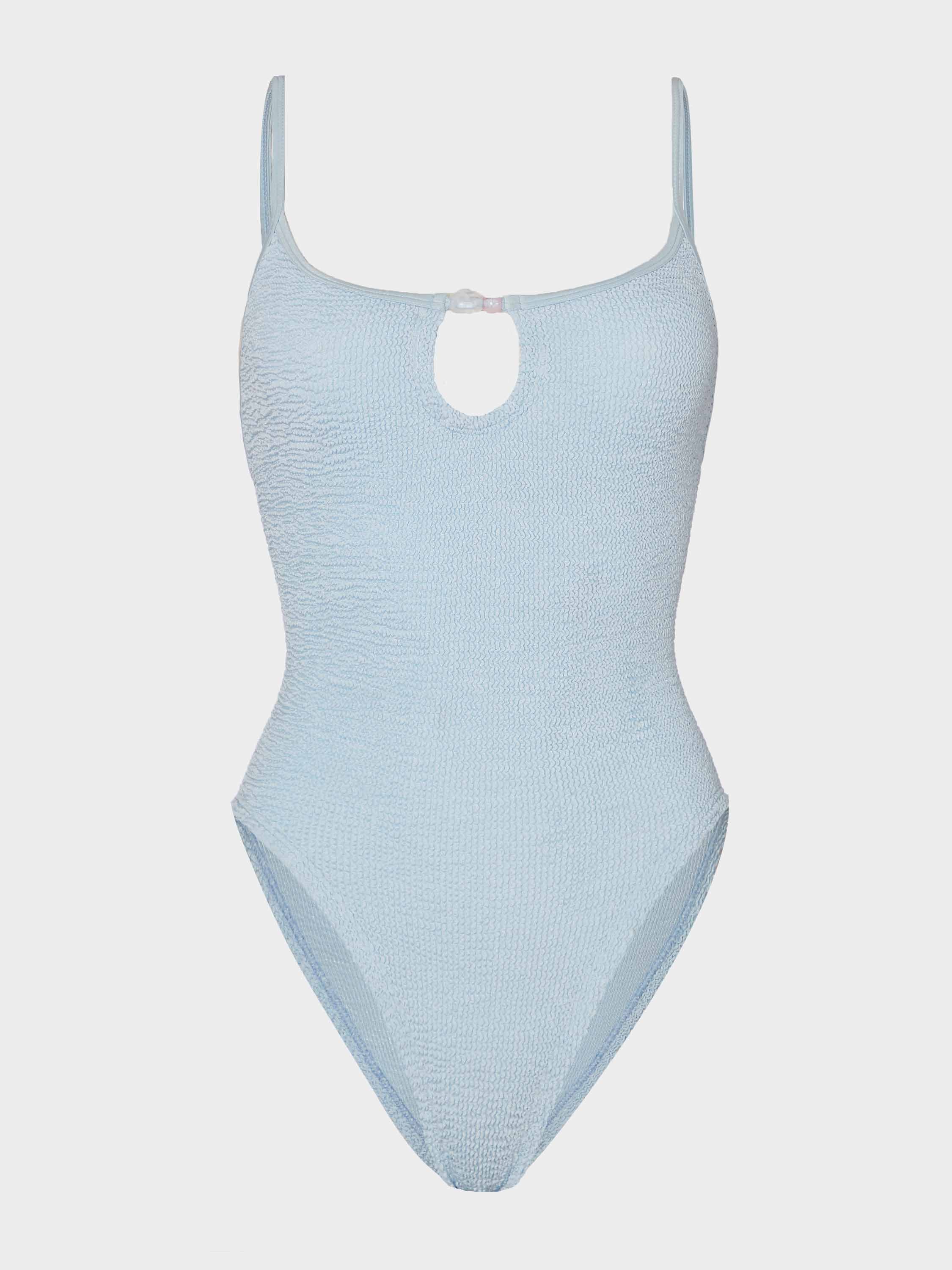 Mia Beaded Swim - Metallic Ice Blue