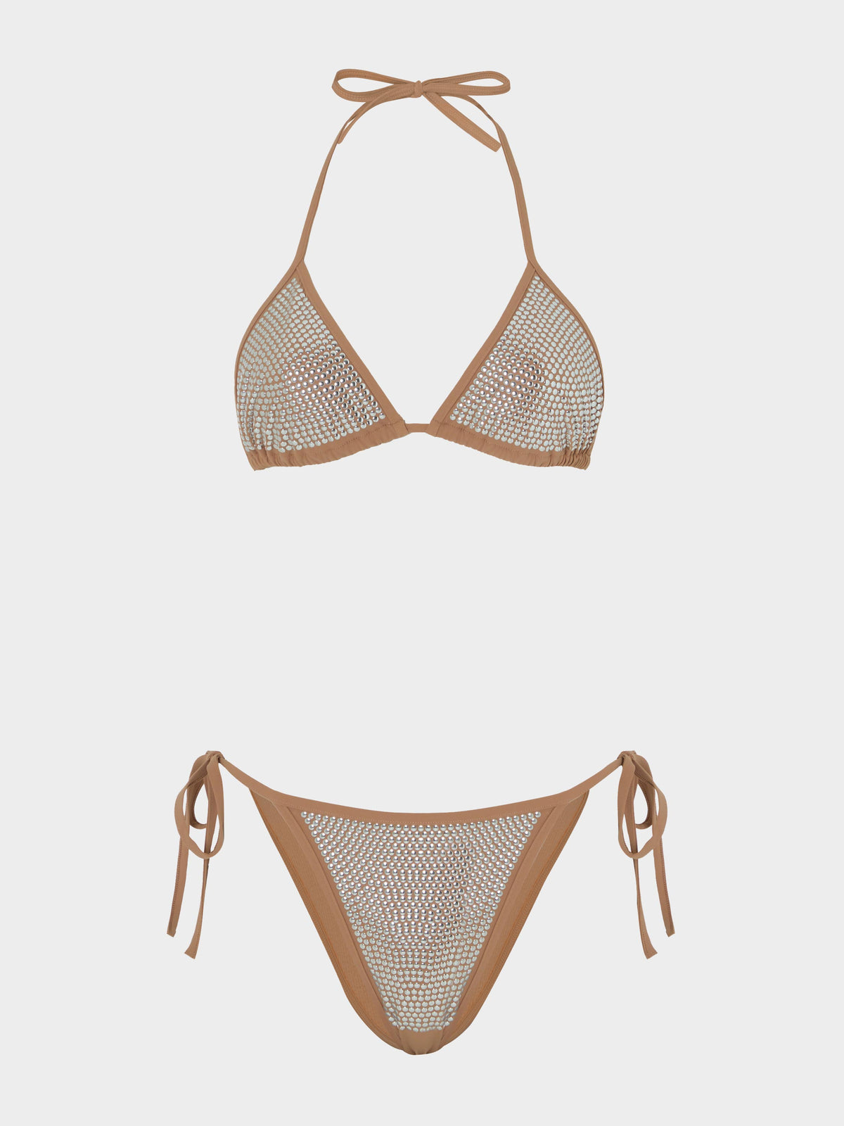 Monica Bikini - Metallic Cocoa/Silver