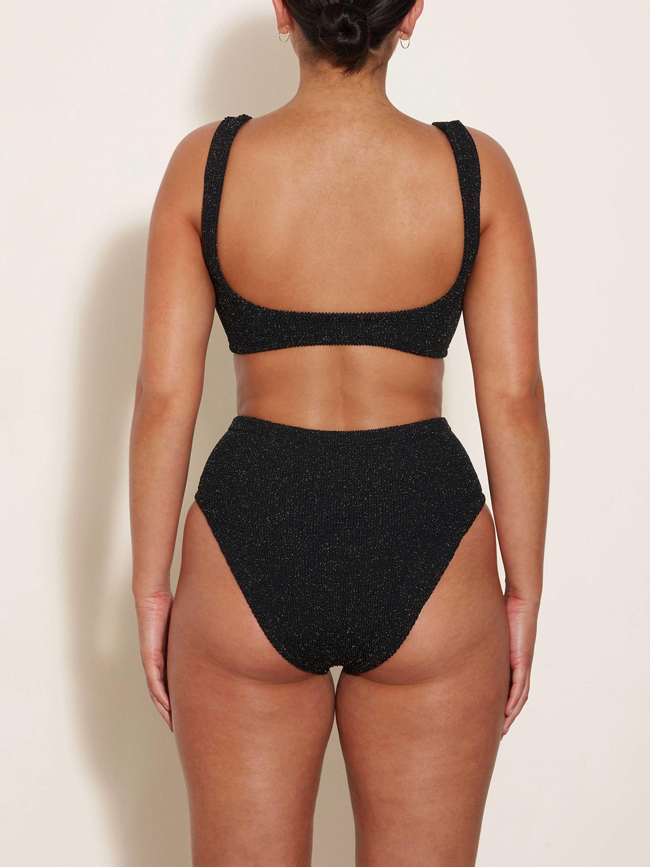 Nadine Lurex Bikini - Black/Gold