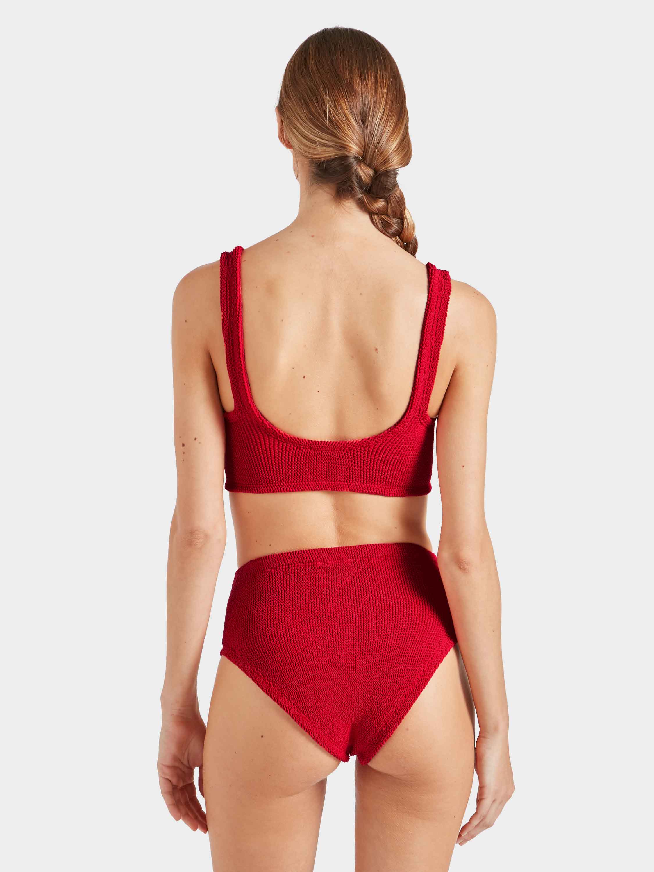 Nadine Bikini With Tonal Hoops - Red