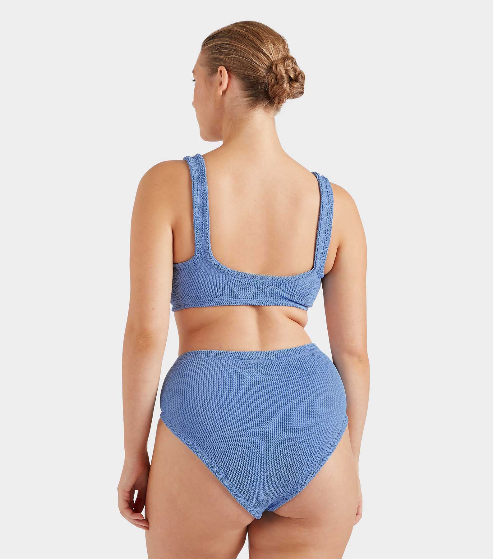 Nadine Bikini With Tonal Hoops - Cornflower