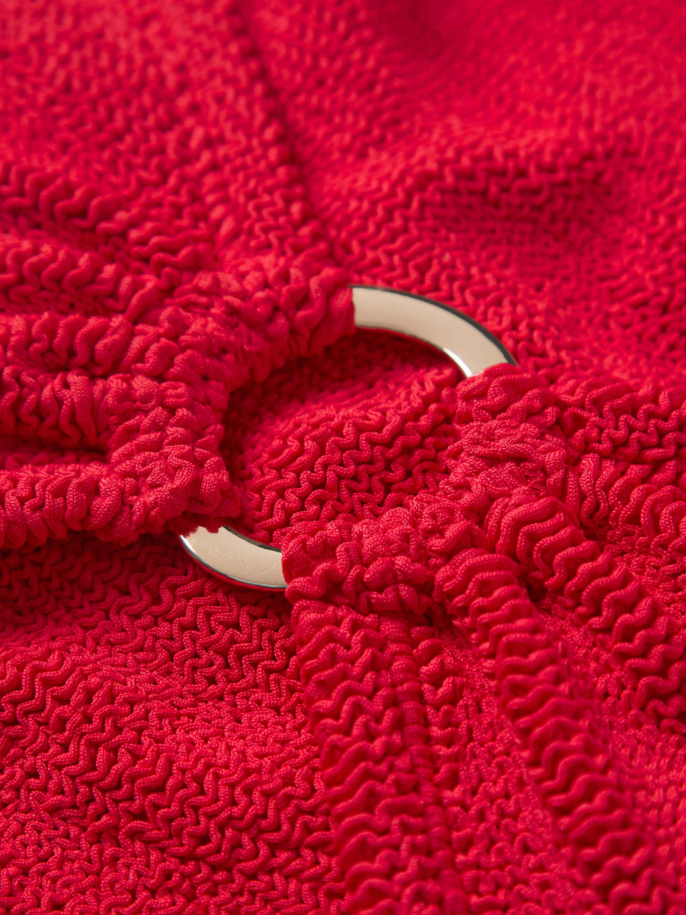 Nadine With Gold Hoop Bikini - Red