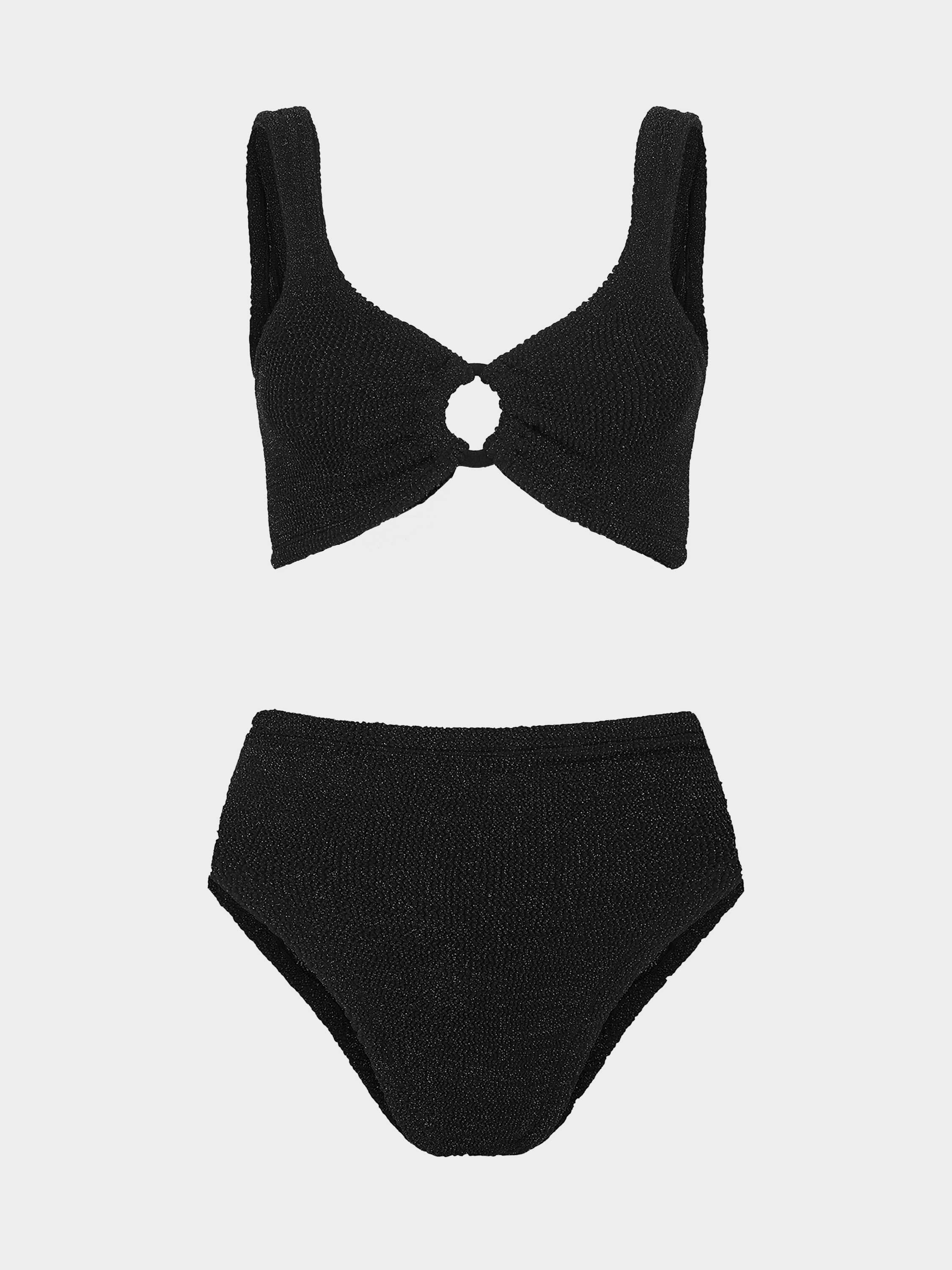 Nadine Lurex Bikini - Black/Gold