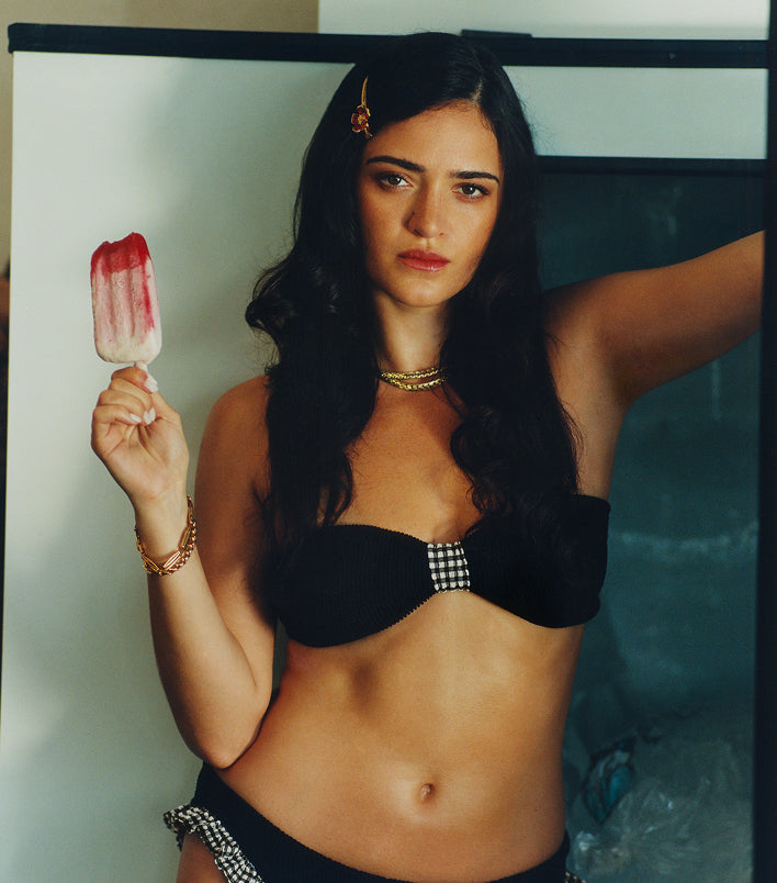 Jean Bikini - Black Gingham