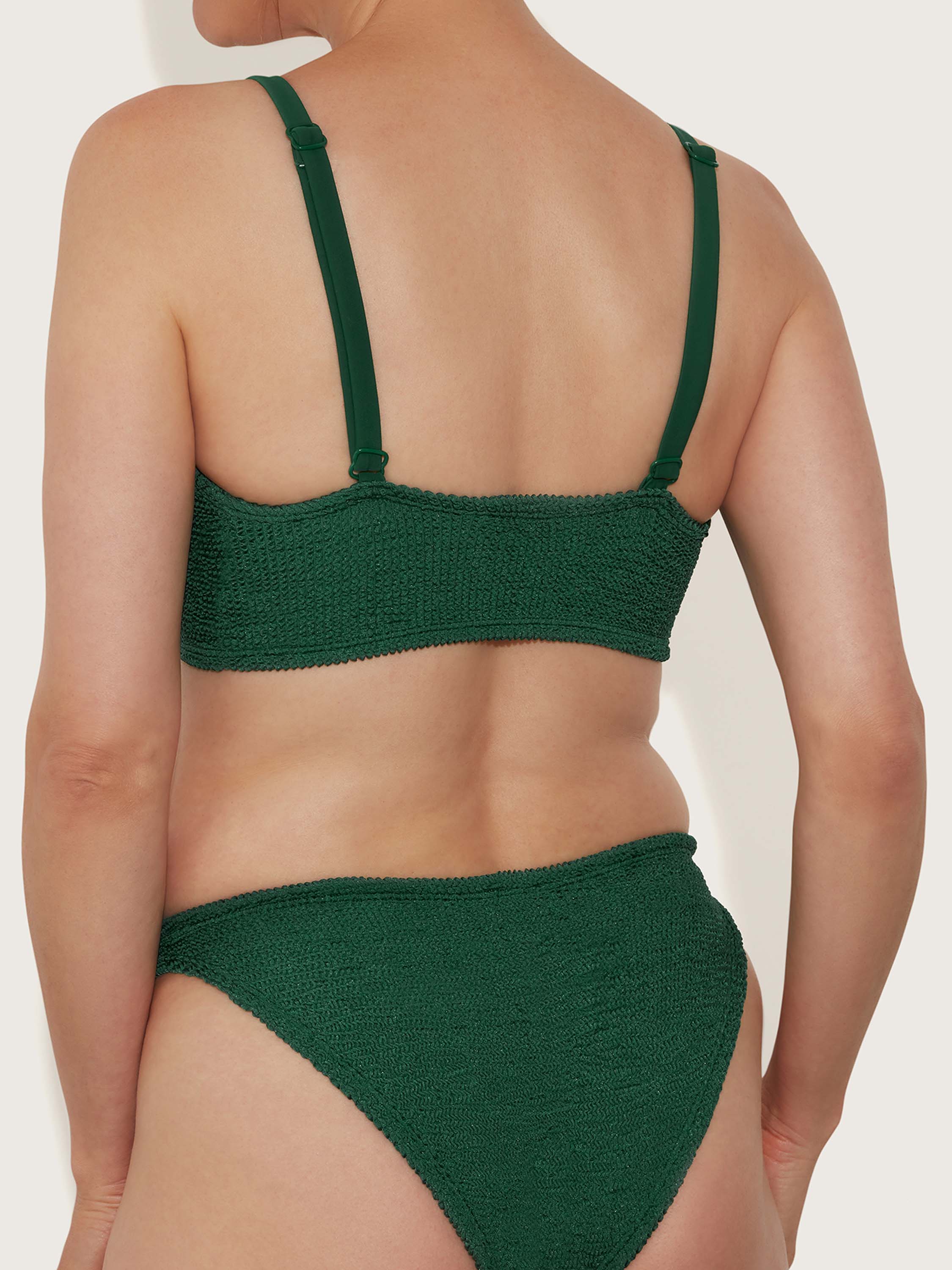 Post Mastectomy Bikini - Metallic Forest Green