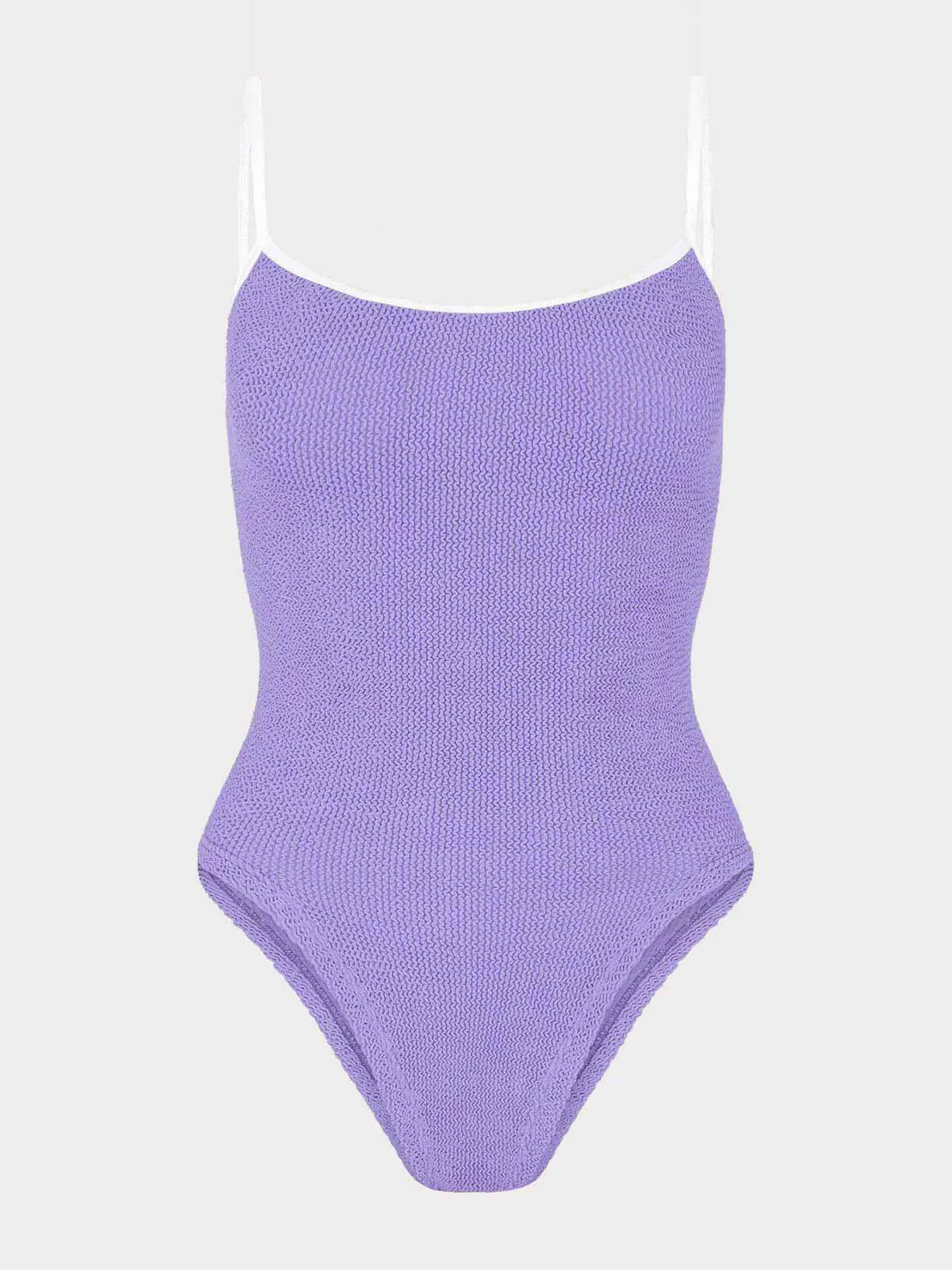 Pamela Swim Contrast - Lilac/White