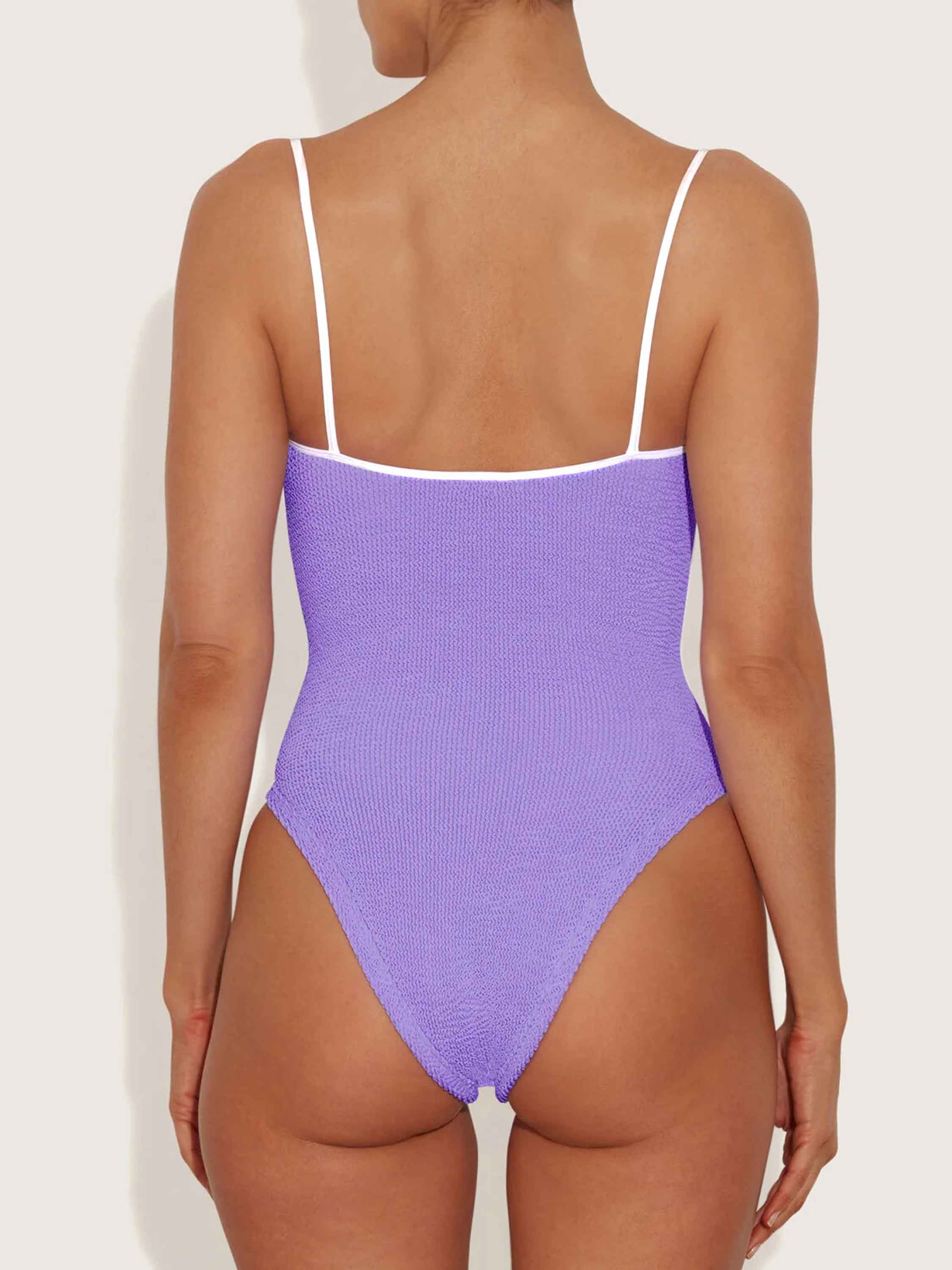 Pamela Swim Contrast - Lilac/White