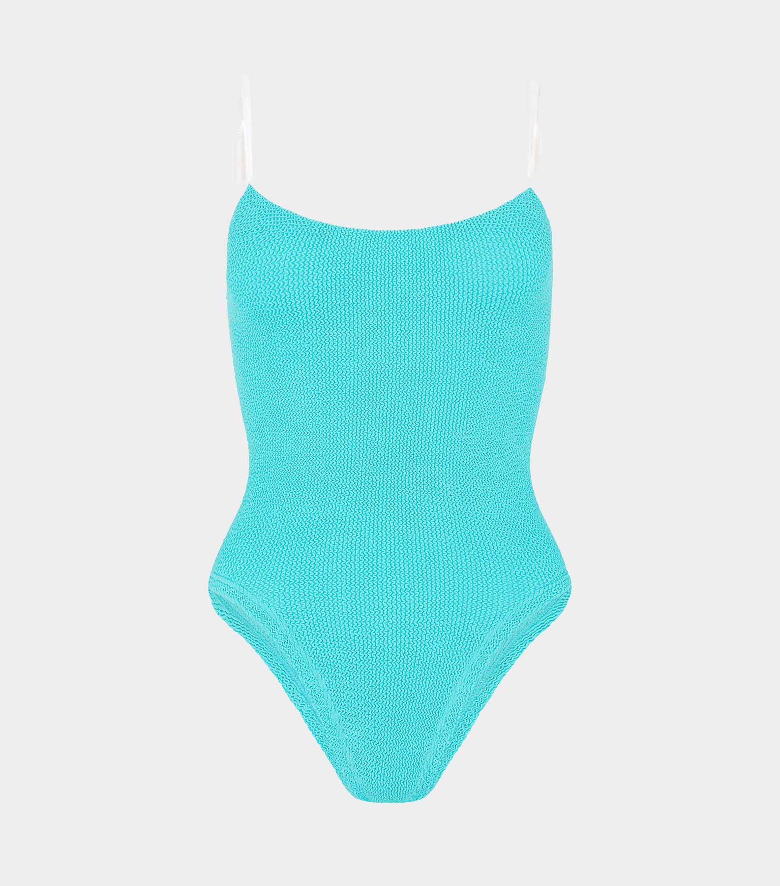 Pamela Swim Contrast - Aqua/White