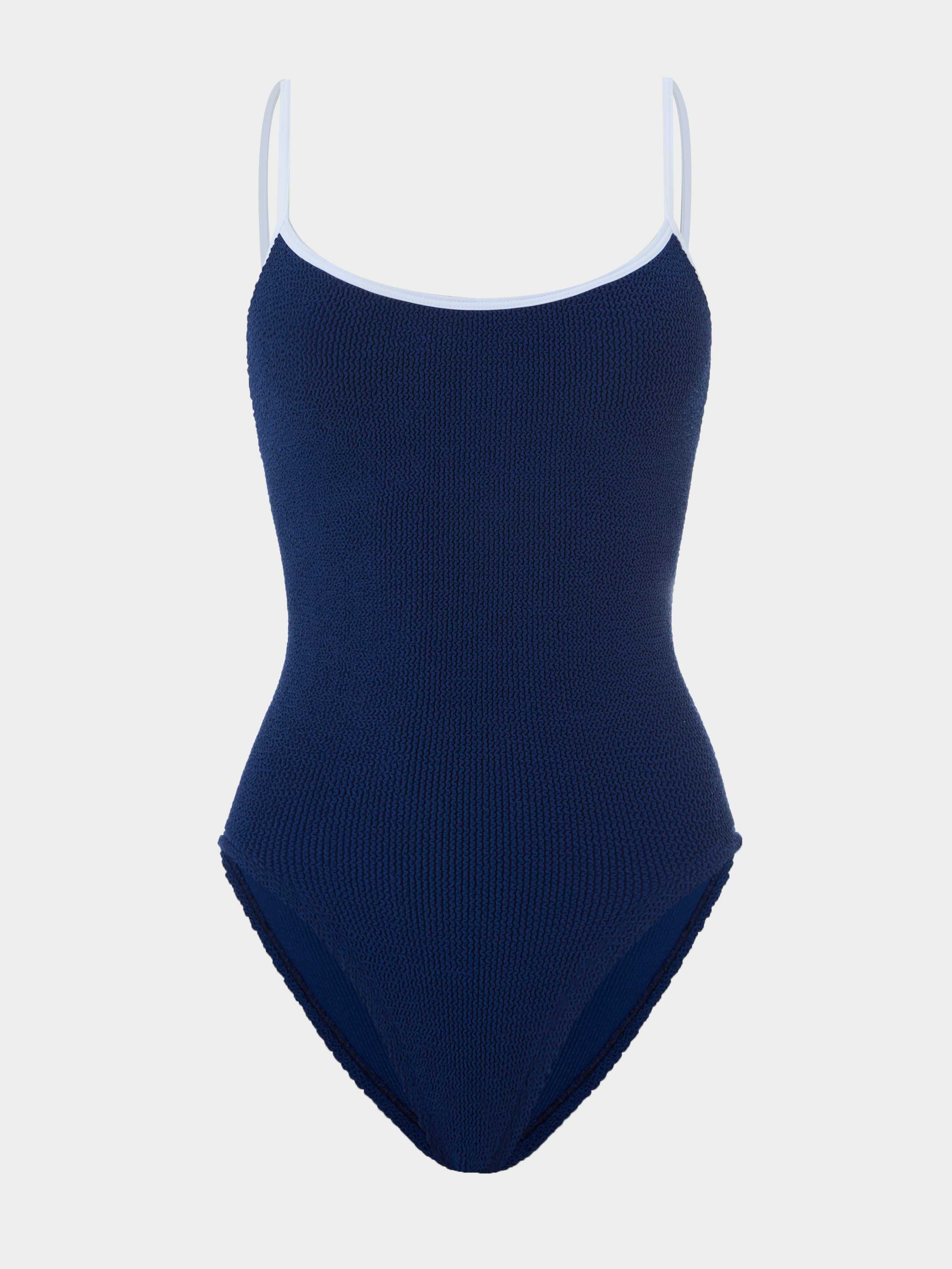 Pamela Swim Contrast - Navy/White