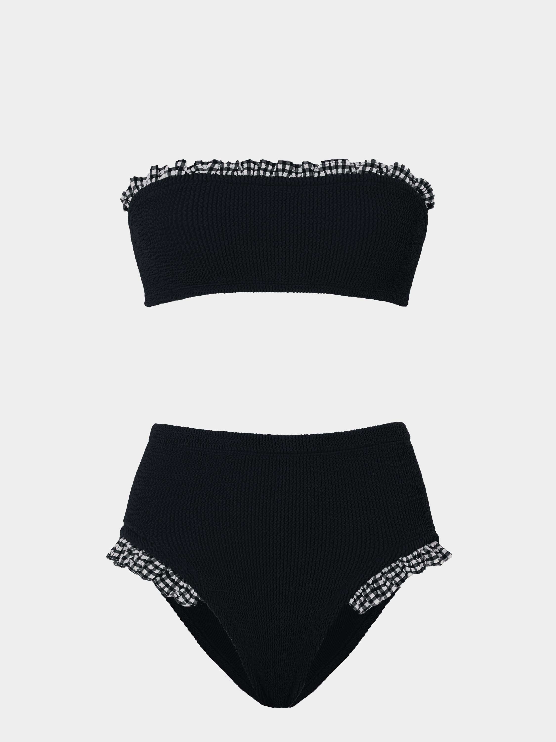 Peggy Bikini - Black Gingham