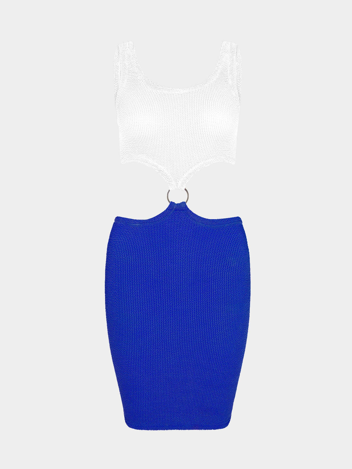 Pretty Woman Dress - White/Royal Blue