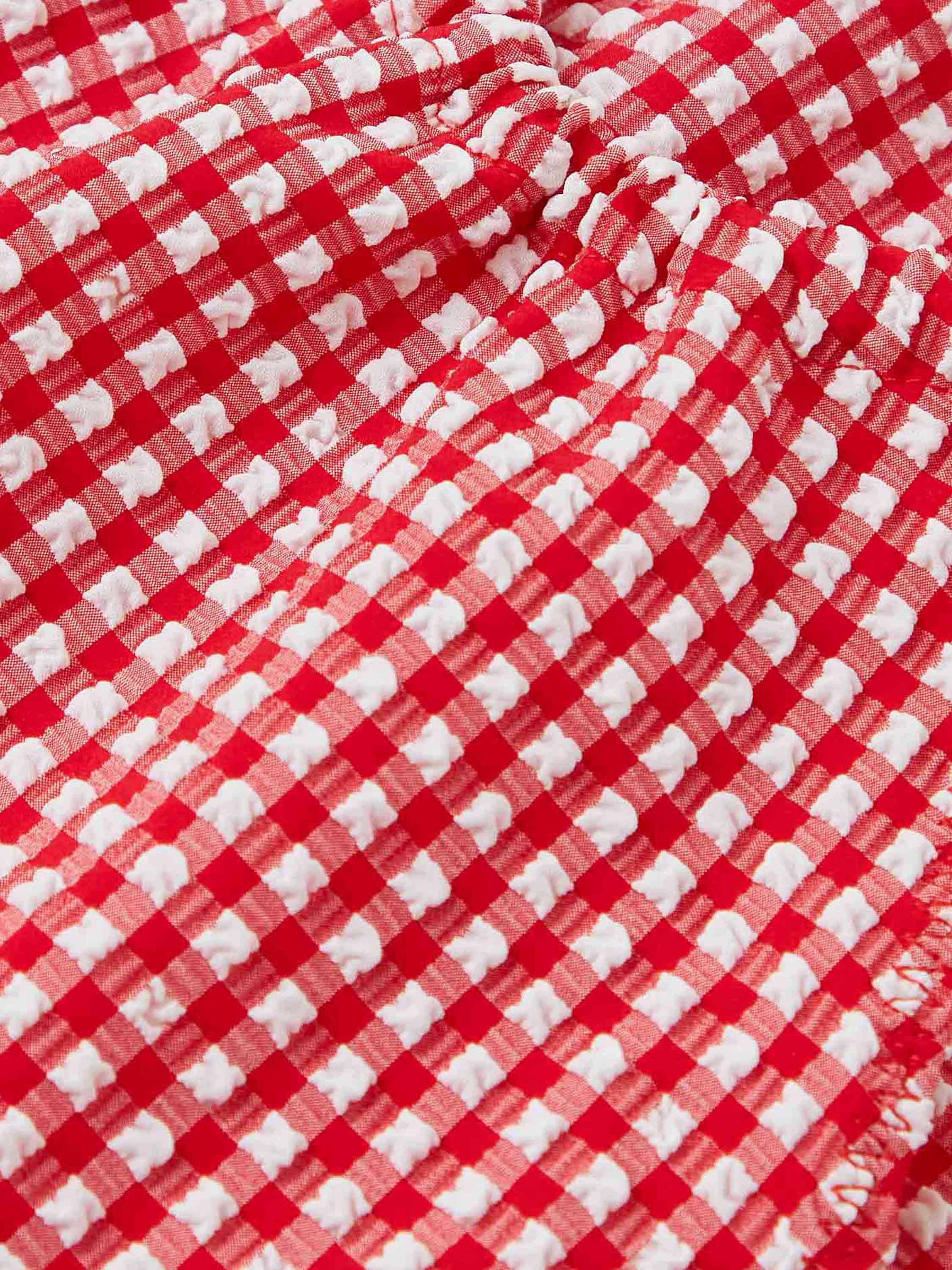 Sofia Gingham Headscarf - Red Gingham