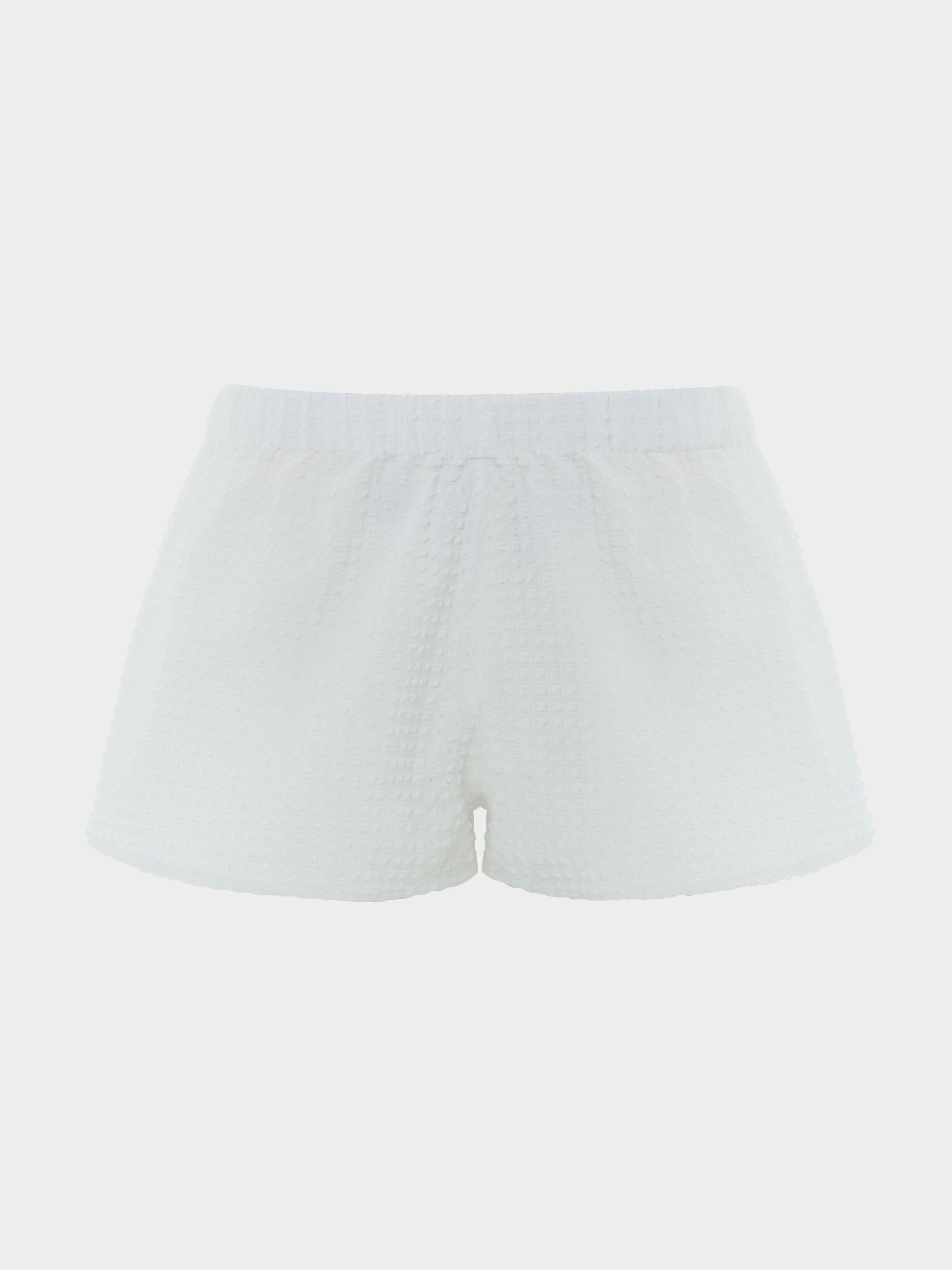 Resort Shorts - Seersucker White