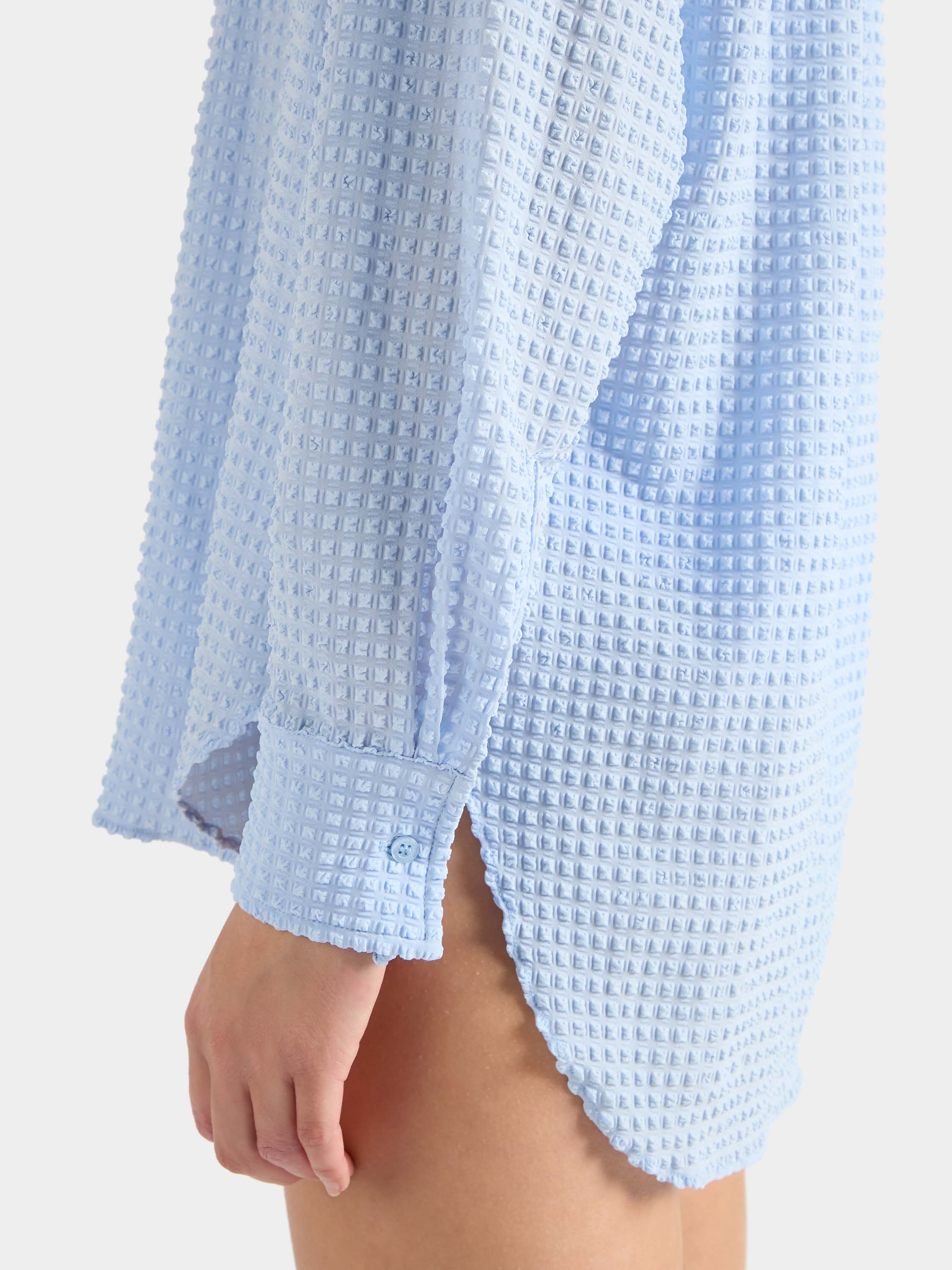 Resort Shirt - Seersucker Light Cornflower