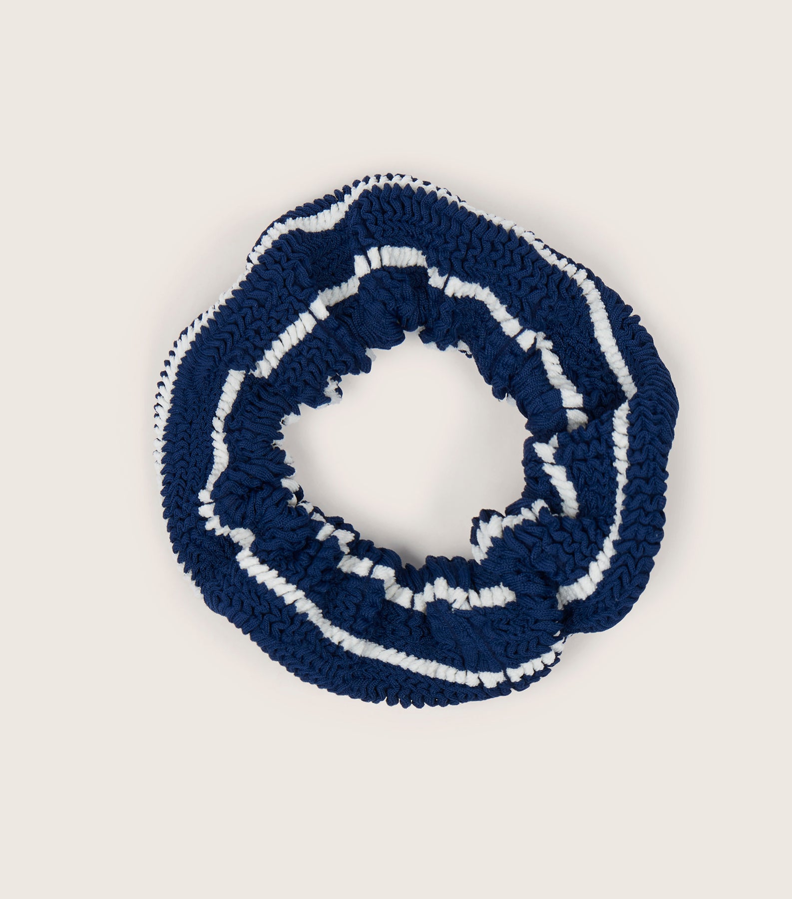 Stripe Scrunchie - Navy/White