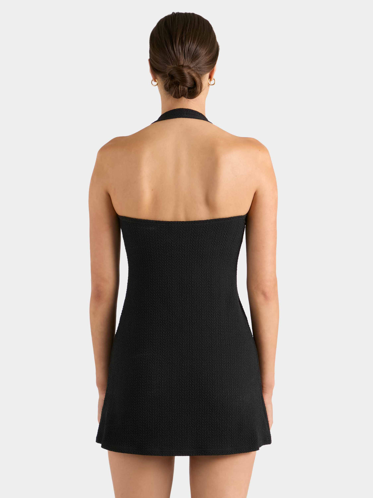 Sandy T Bar Mini Dress - Black