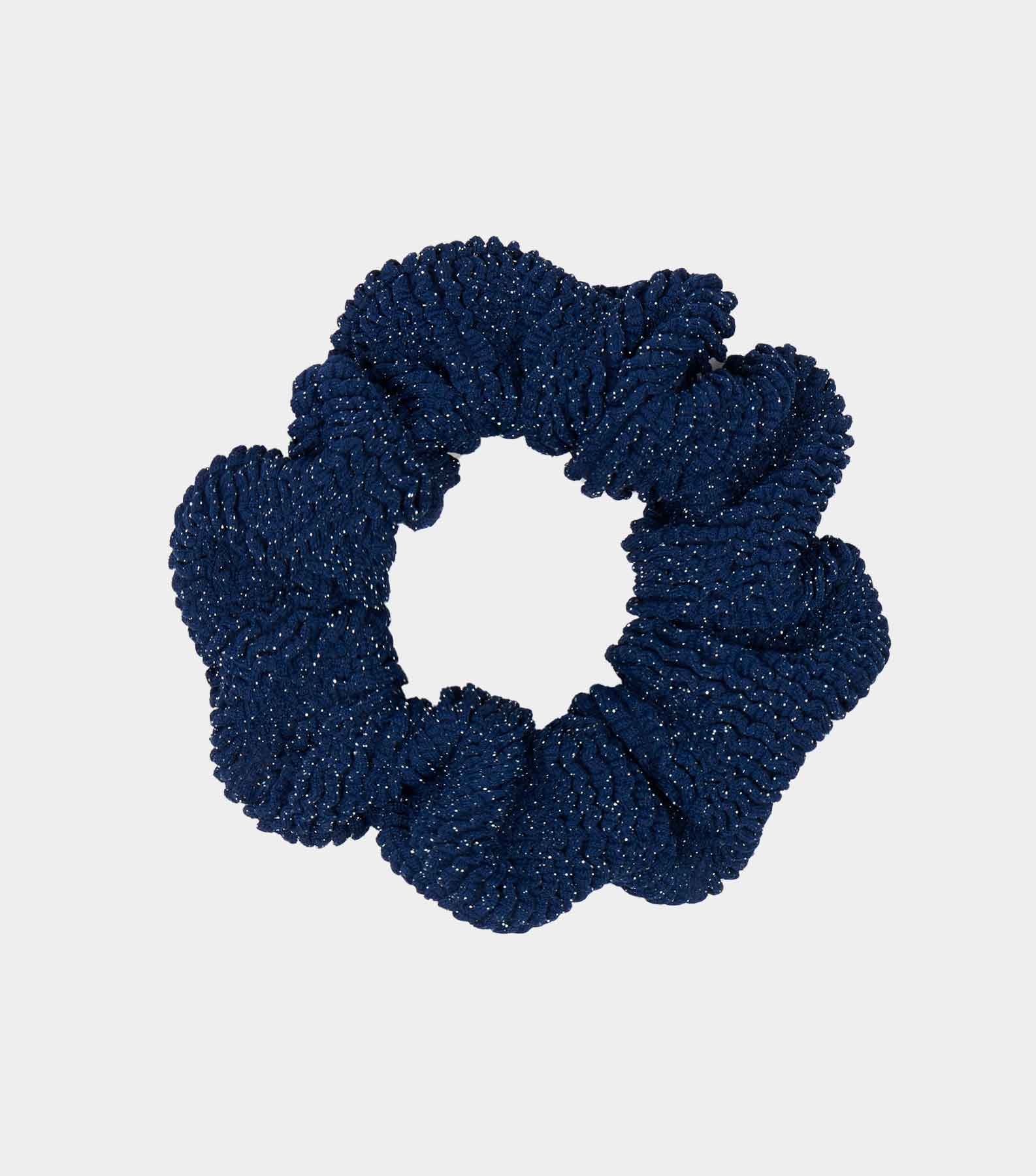 Scrunchie Lurex - Navy/Silver