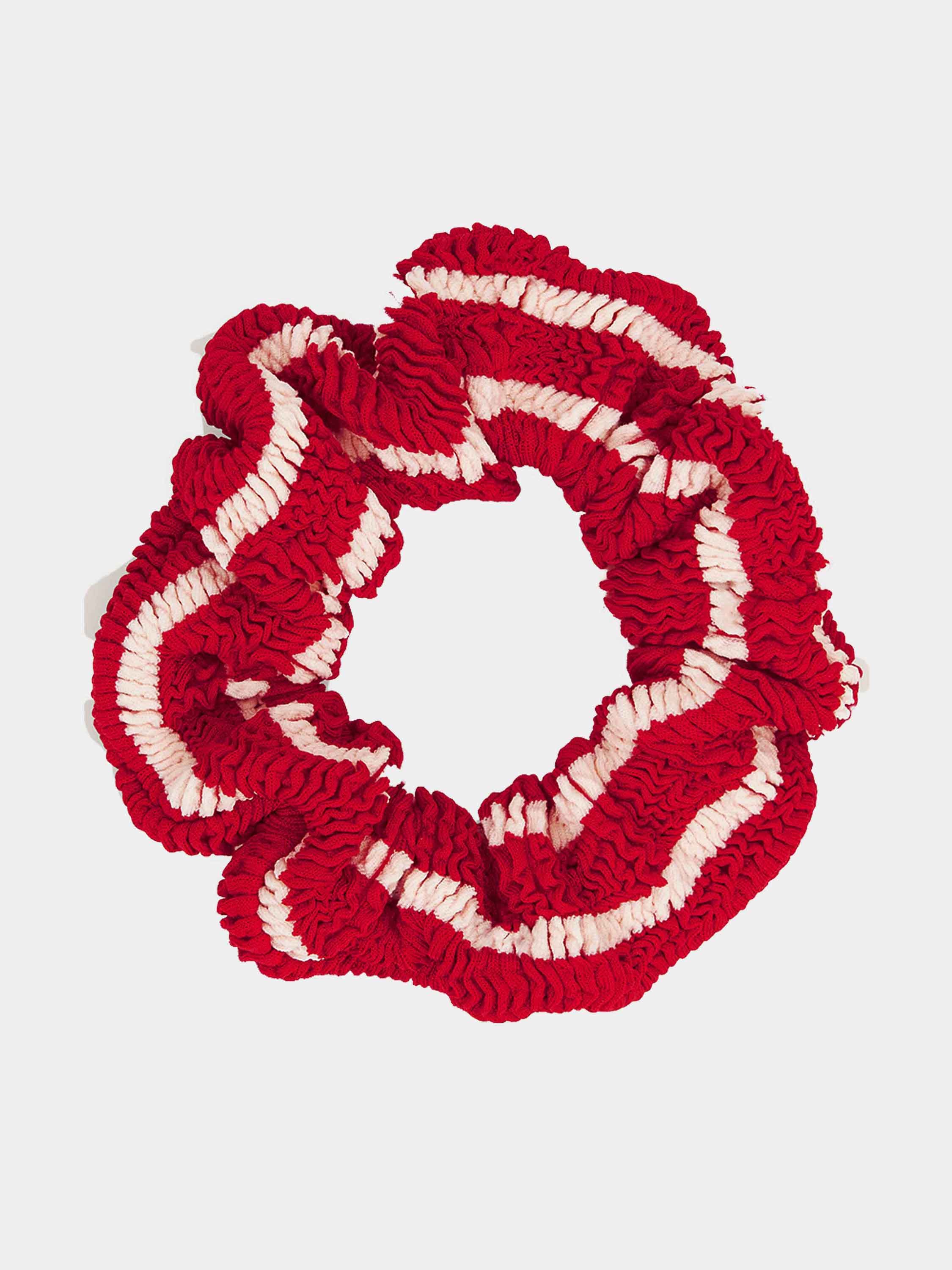 Scrunchie - Red/White Stripe