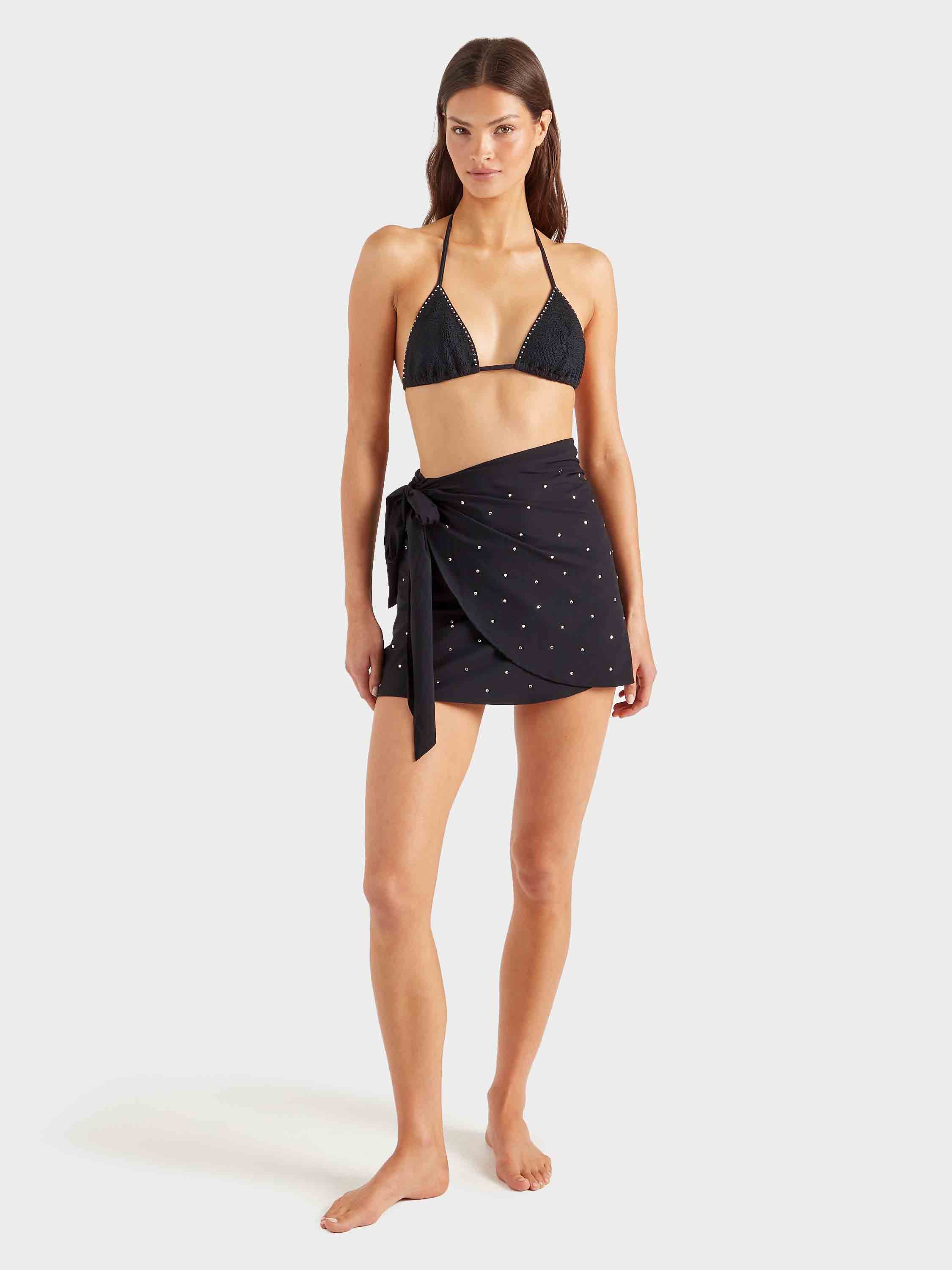 Short UPF 50+ Swarovski® Sarong - Black