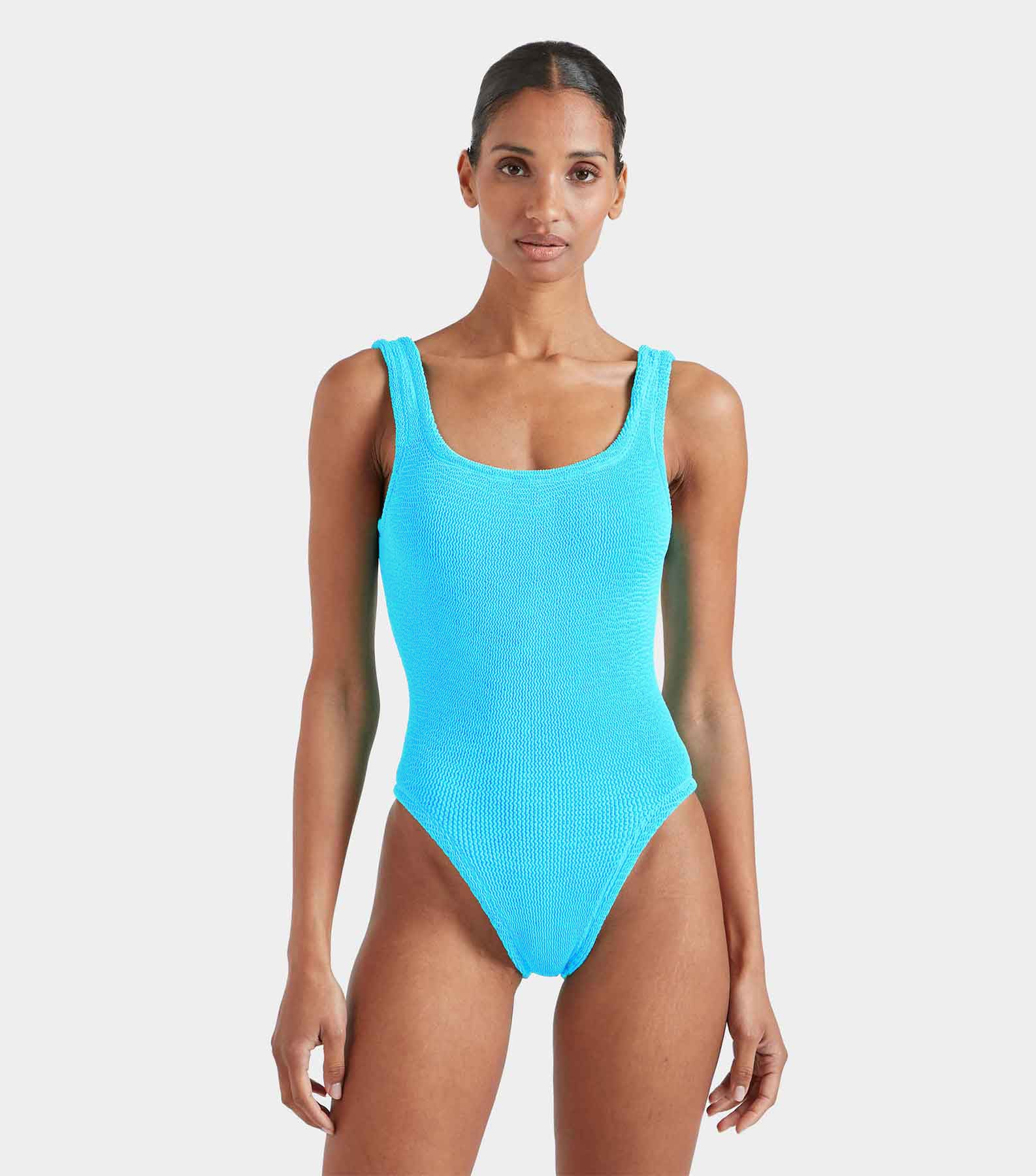 Square Neck Swim - Aqua