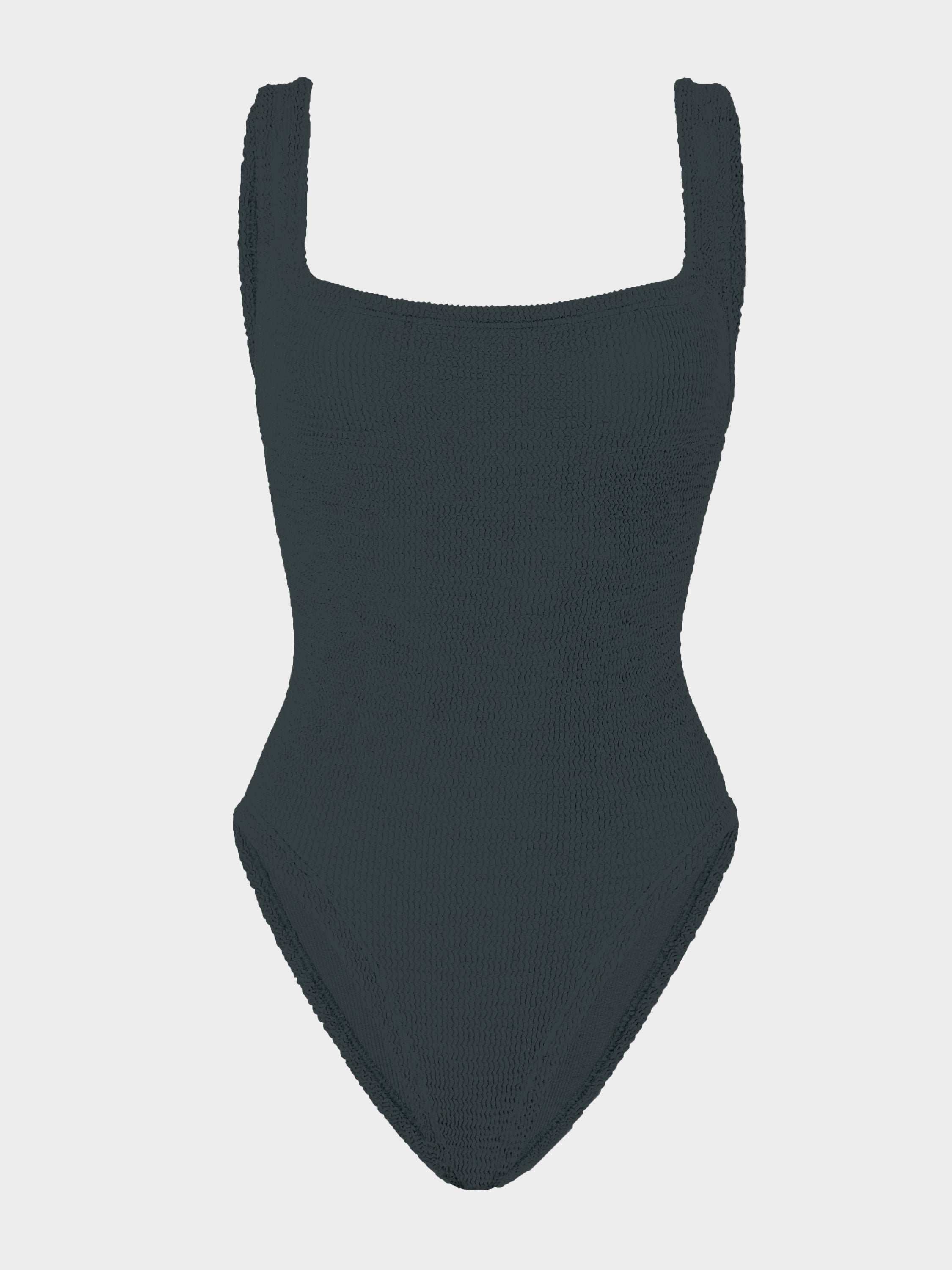 Square Neck Swim - Metallic Graphite