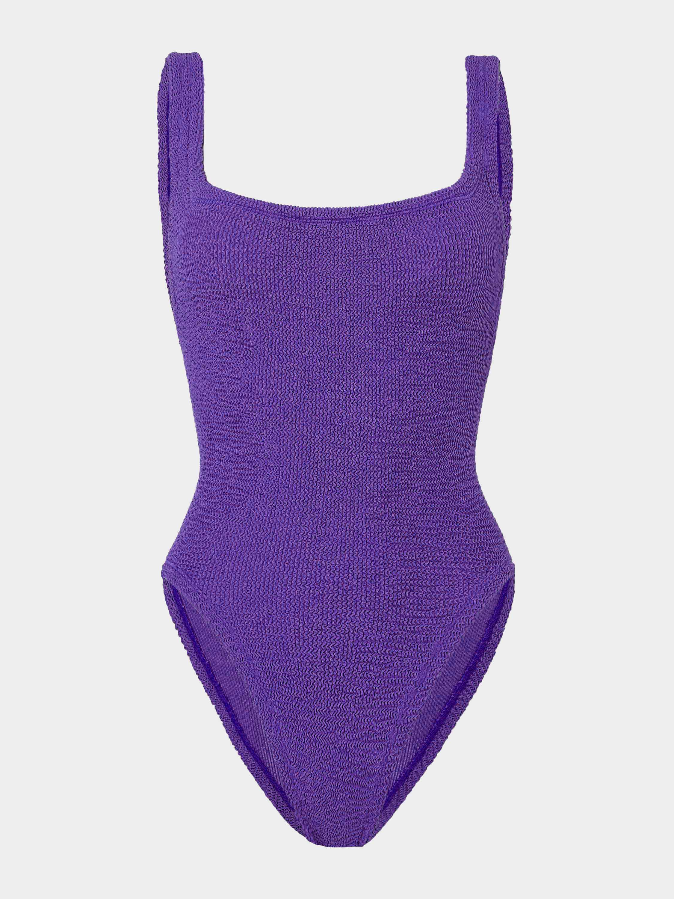 Square Neck Swim - Metallic Purple Magic