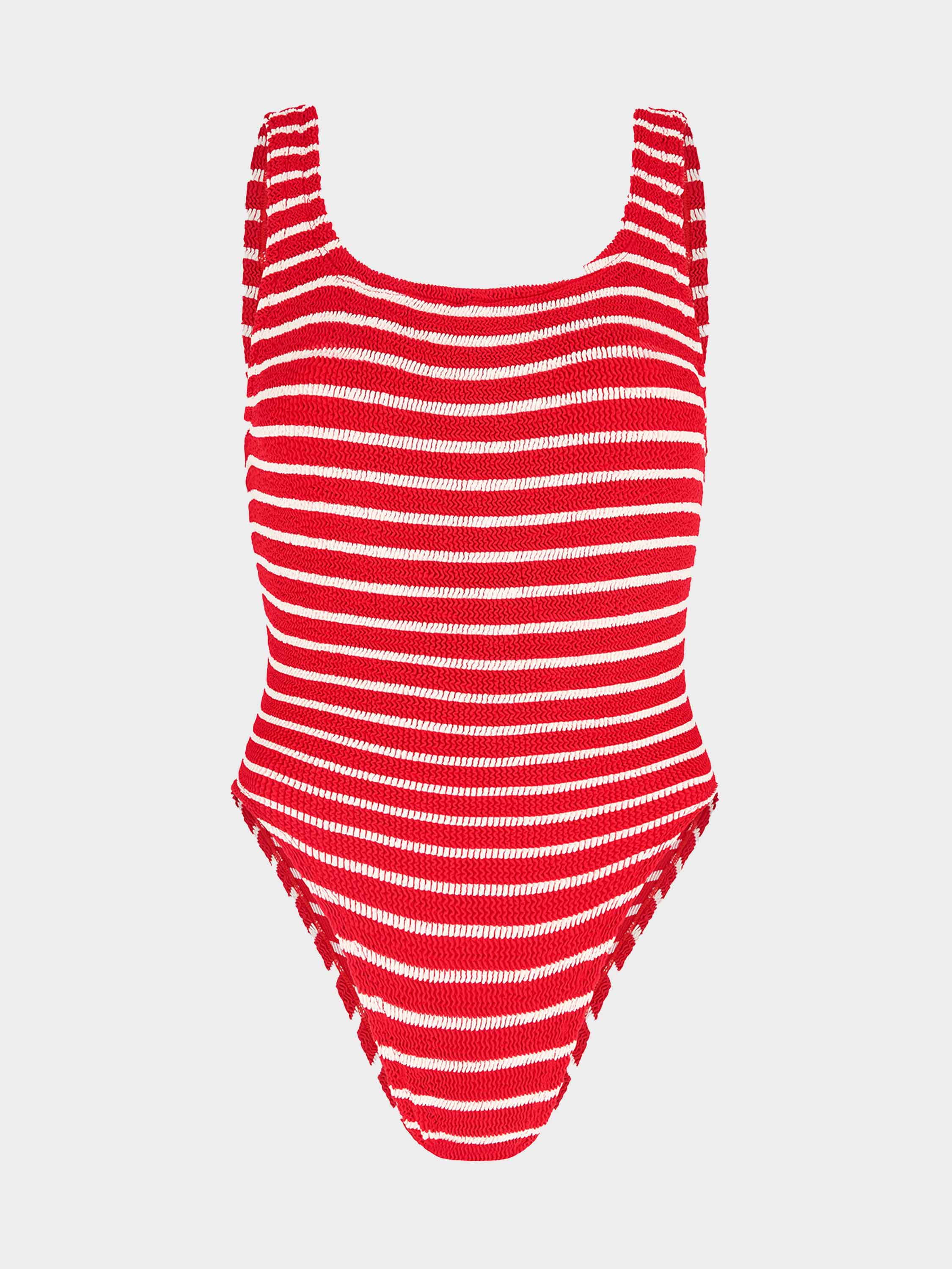 Square Neck Swim - Red/White Stripe