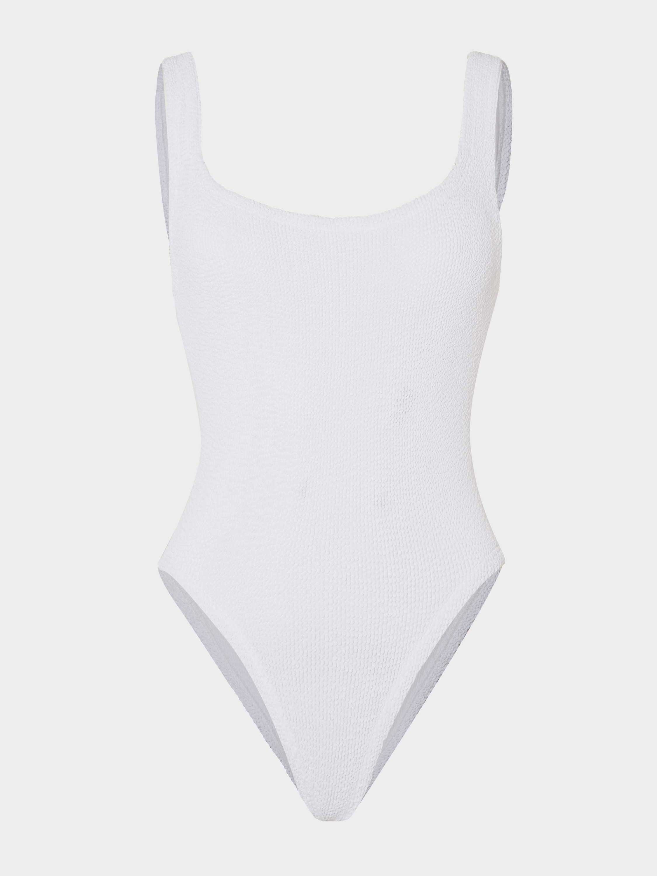 Square Neck Swim - White