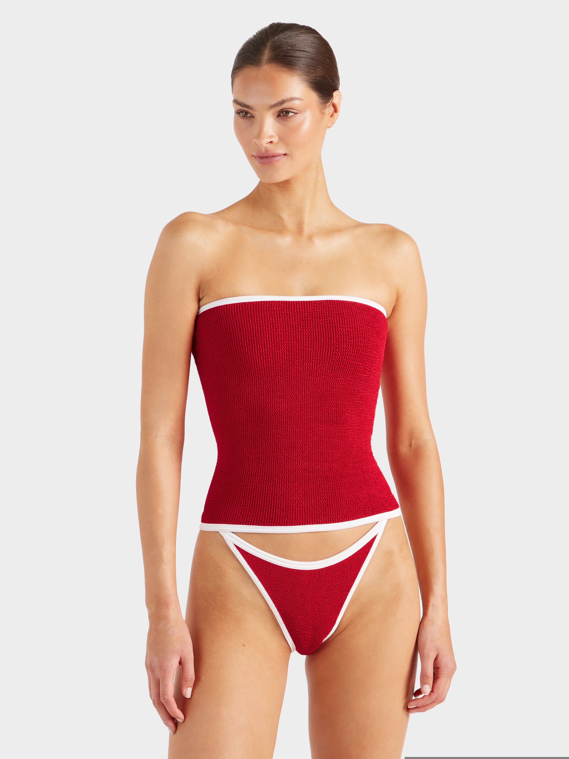 Swimskirt Bottom - Red/White